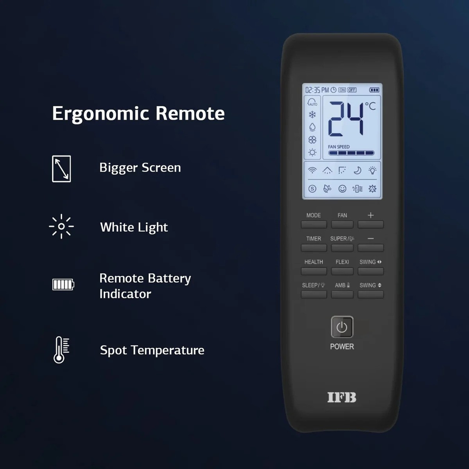 Image of IFB 2024 Model 2 Ton 3 Star Split Inverter with Wi-fi AC (CI223SS32RGN1, White)