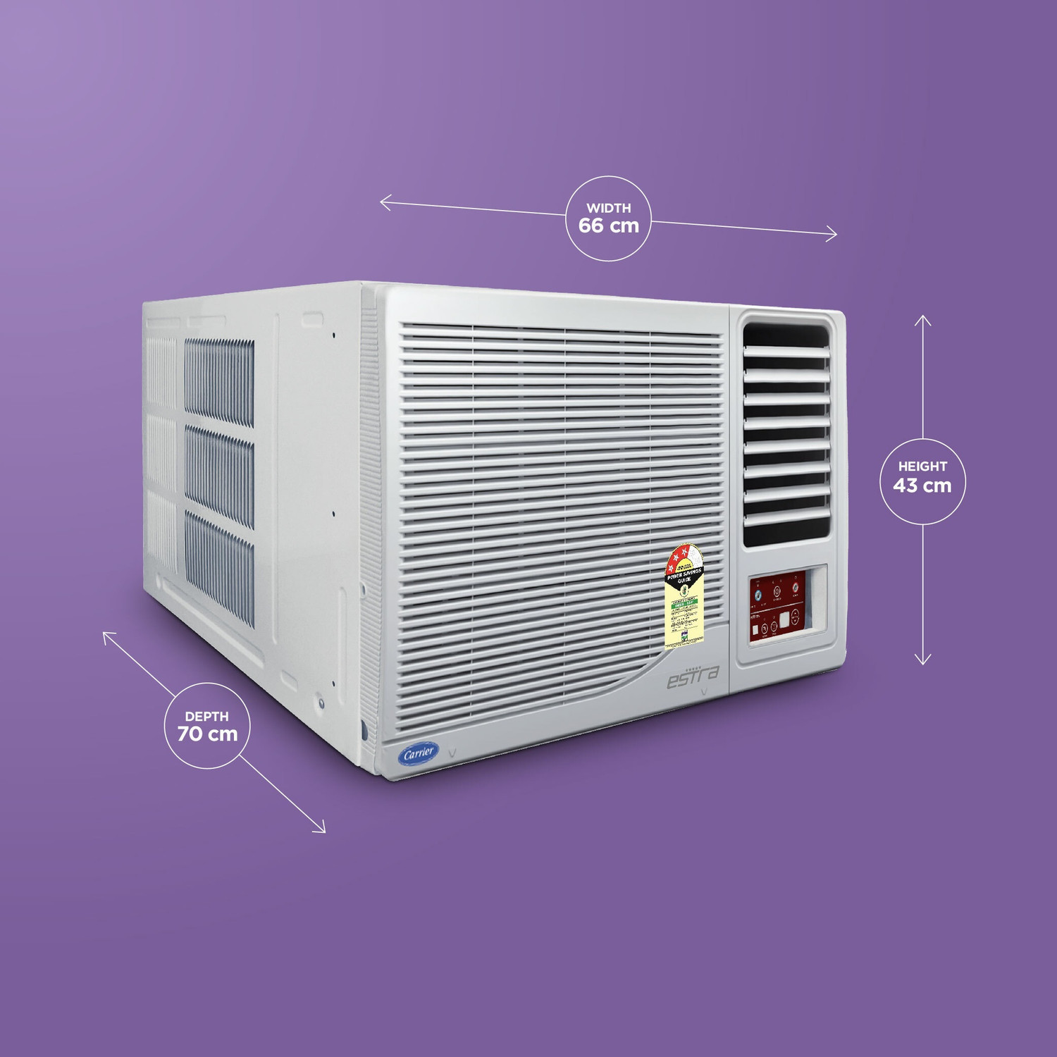 Image of CARRIER 2023 Model 1 Ton 3 Star Window 2 Way Air Directional control with Dust Filter(2023 Model) AC