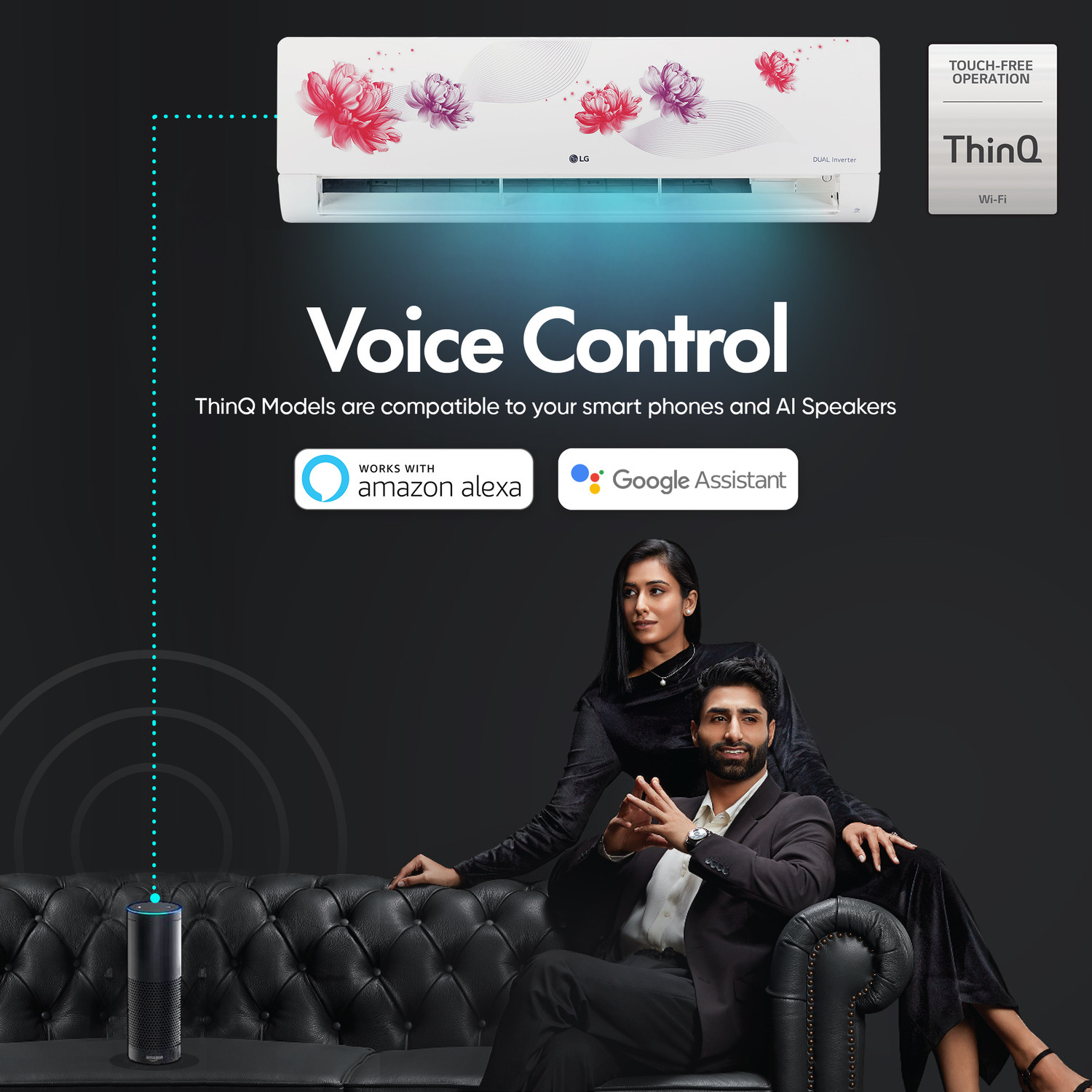 Image of LG 2023 Model 1.5 Ton 5 Star Split Inverter with Wi-fi 4 Way Swing, HD Filter with Anti-Virus Protection AC