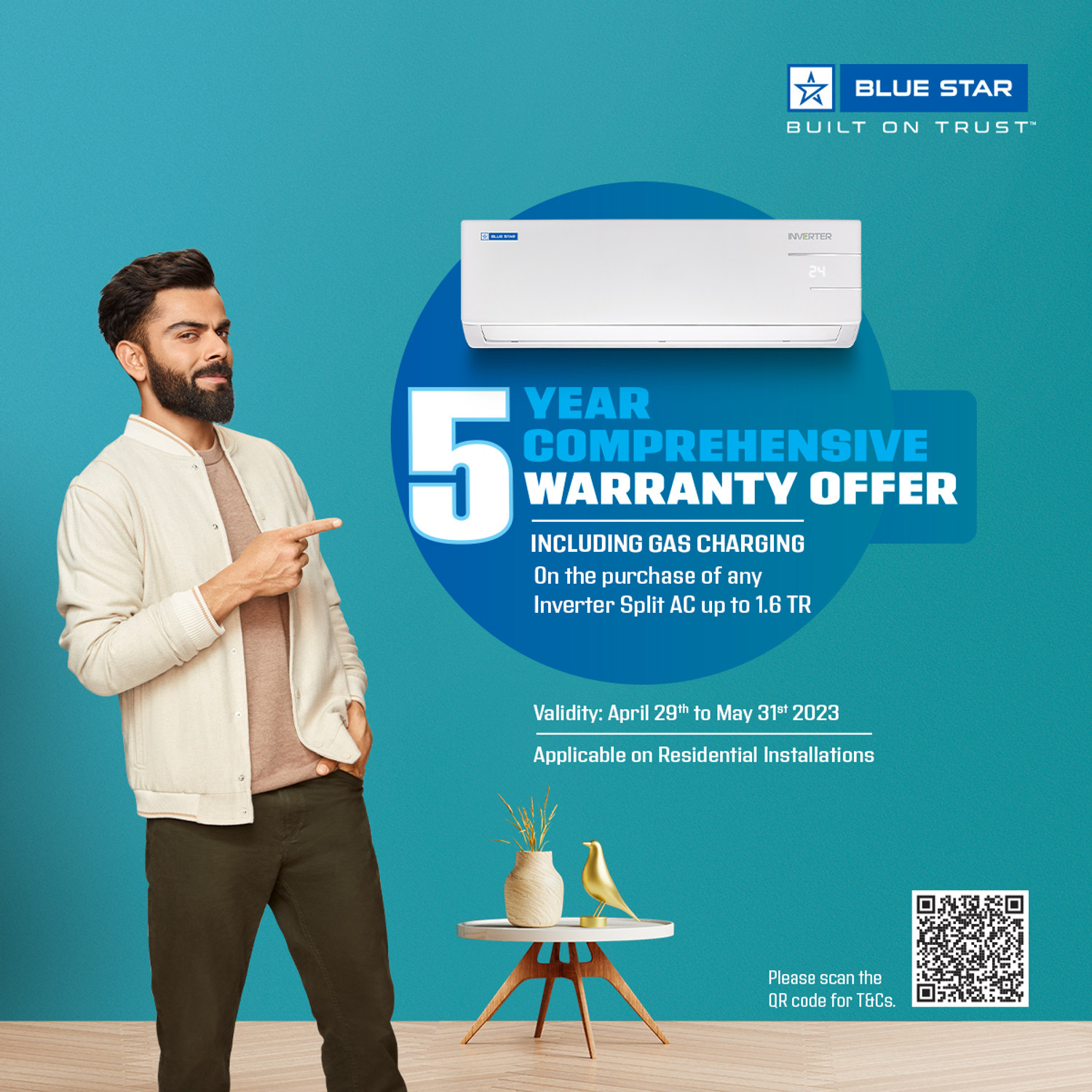 Image of Blue Star 2023 Model 2 Ton 3 Star Split Inverter AC