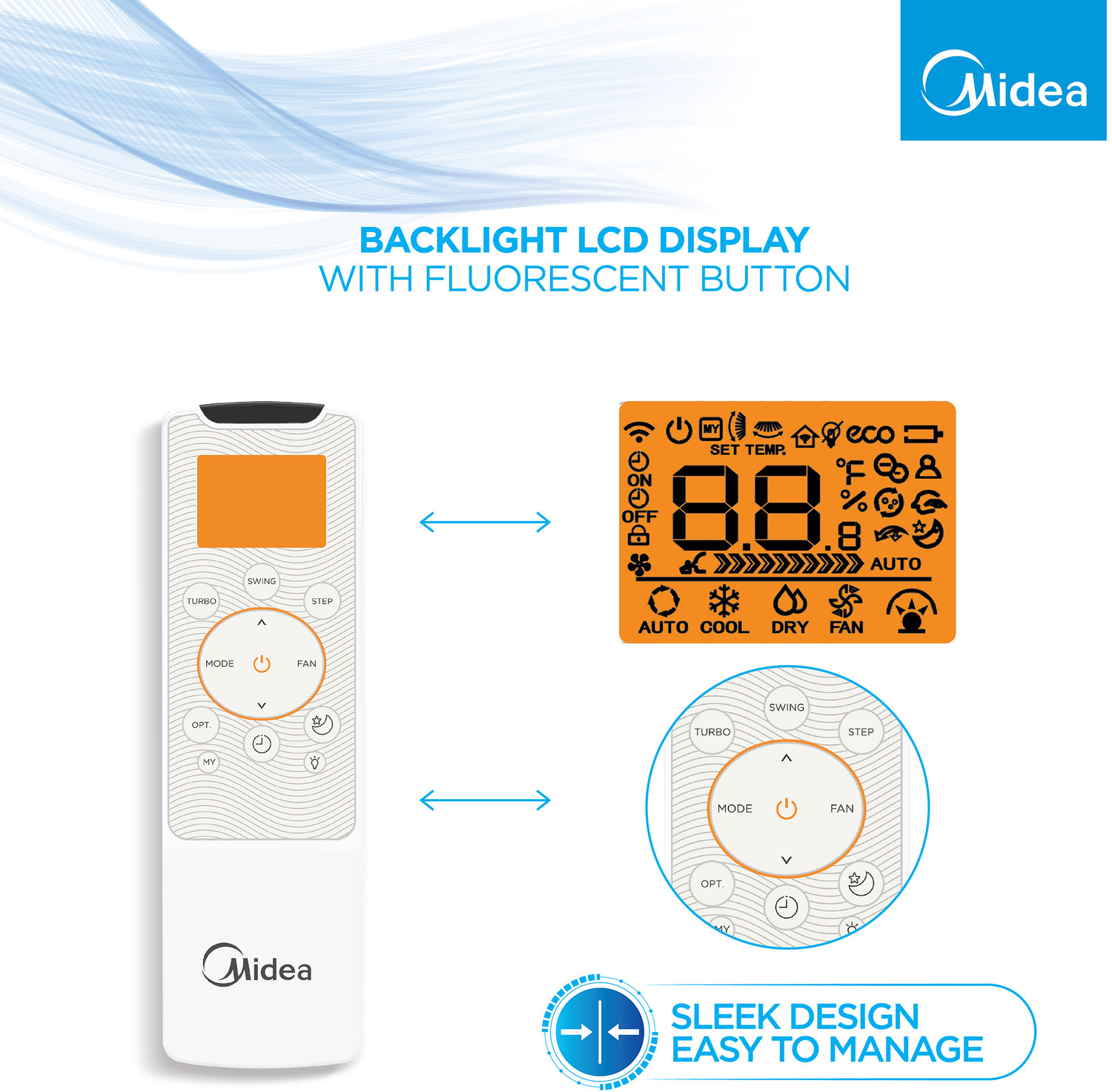 Image of Midea 2023 Model 1.5 Ton 5 Star Split Inverter with Wi-fi HD Filter with 2 Way Air Directional Control,Gear Function for convertible cooling, Auto Cleanser, Intelligent CRF Alert, Voice Enabled AC