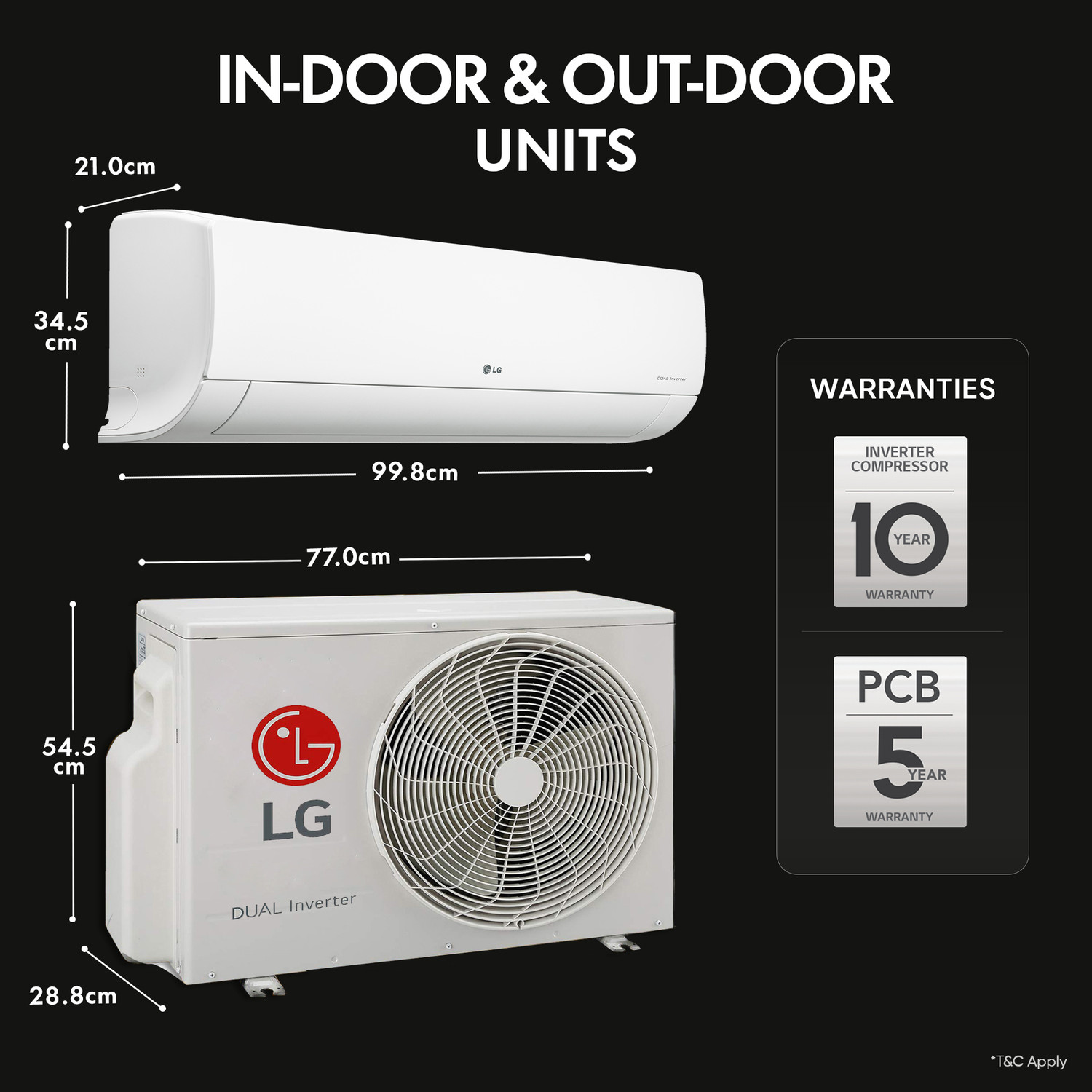 Image of LG 2023 Model 1.5 Ton 5 Star Split Inverter AI Convertible 6-in-1 Cooling , HD Filter with Anti-Virus Protection AC