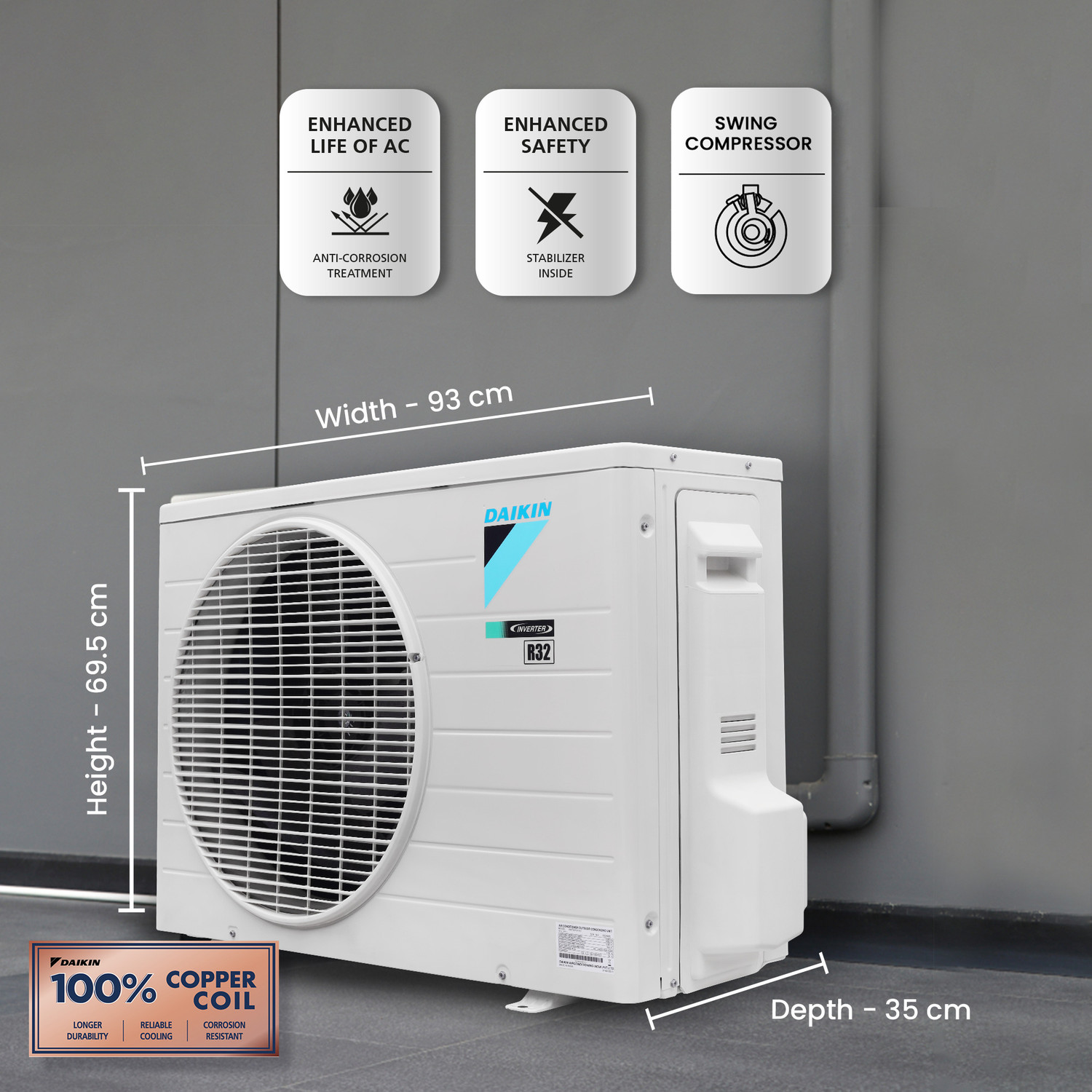 Image of Daikin 2024 Model 1.8 Ton 5 Star Split Inverter AC