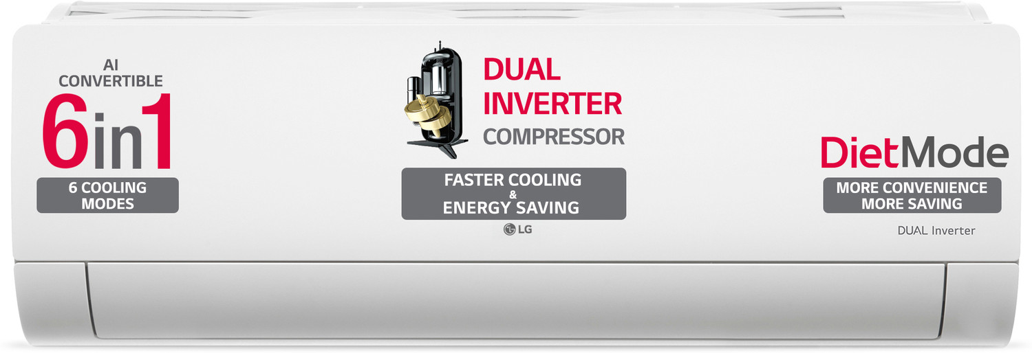 Image of LG 2025 Model 1.5 Ton 3 Star Split Dual Inverter AC (US-H18VNXE, White)