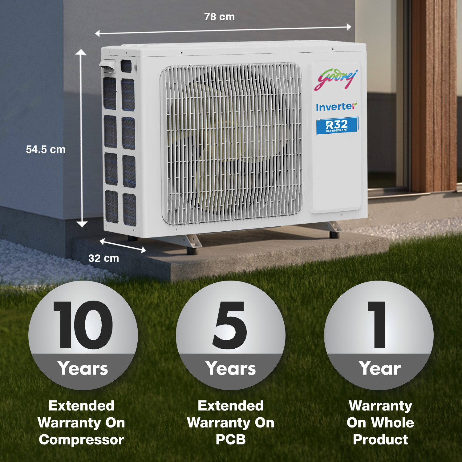 Image of Godrej 2022 Model 1.5 Ton 3 Star Split Inverter Anti-Leak AC