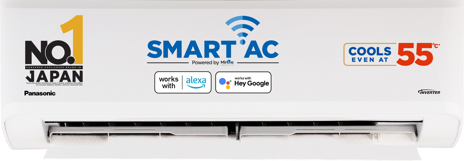 Panasonic 1 Ton 5 Star Split Inverter AC with Wi-fi Connect - White