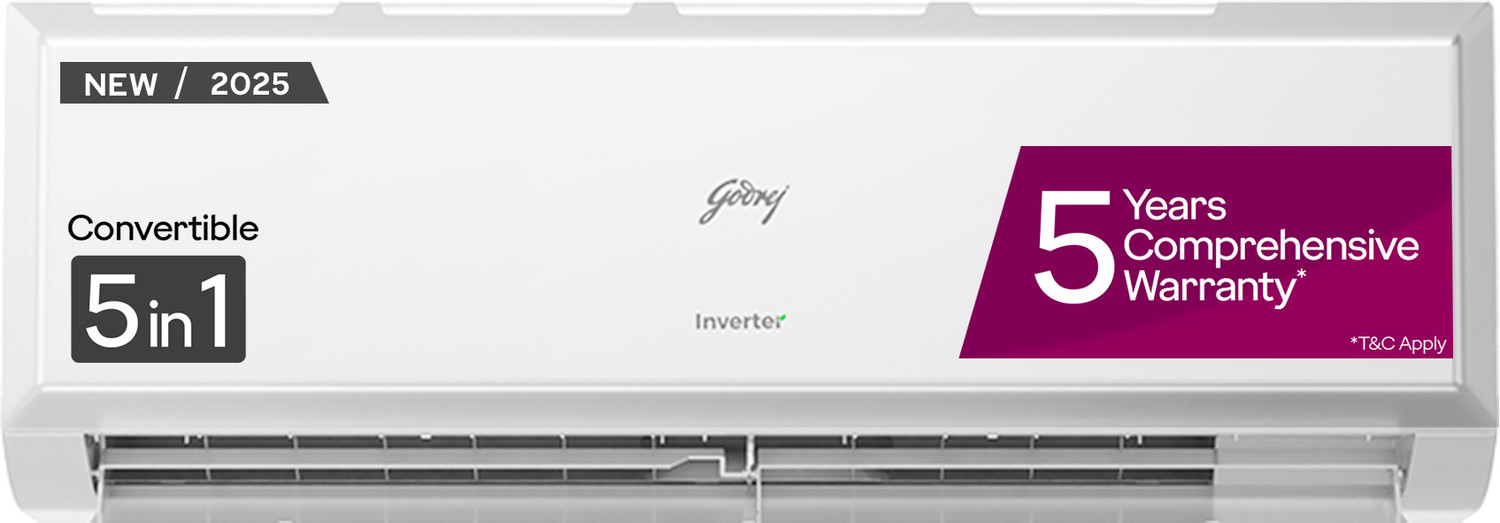 Godrej 5-In-1-Convertible Cooling 2025 Model 1 Ton 3 Star Split Invert