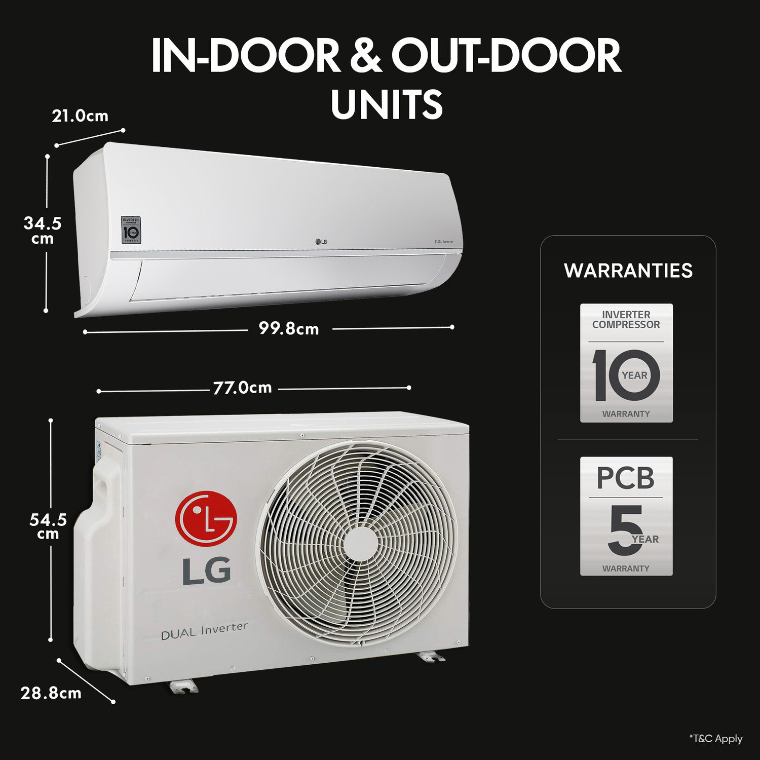 Image of LG 2023 Model 1.5 Ton 5 Star Split Inverter AI Convertible 6-in-1 Cooling , HD Filter with Anti-Virus Protection AC
