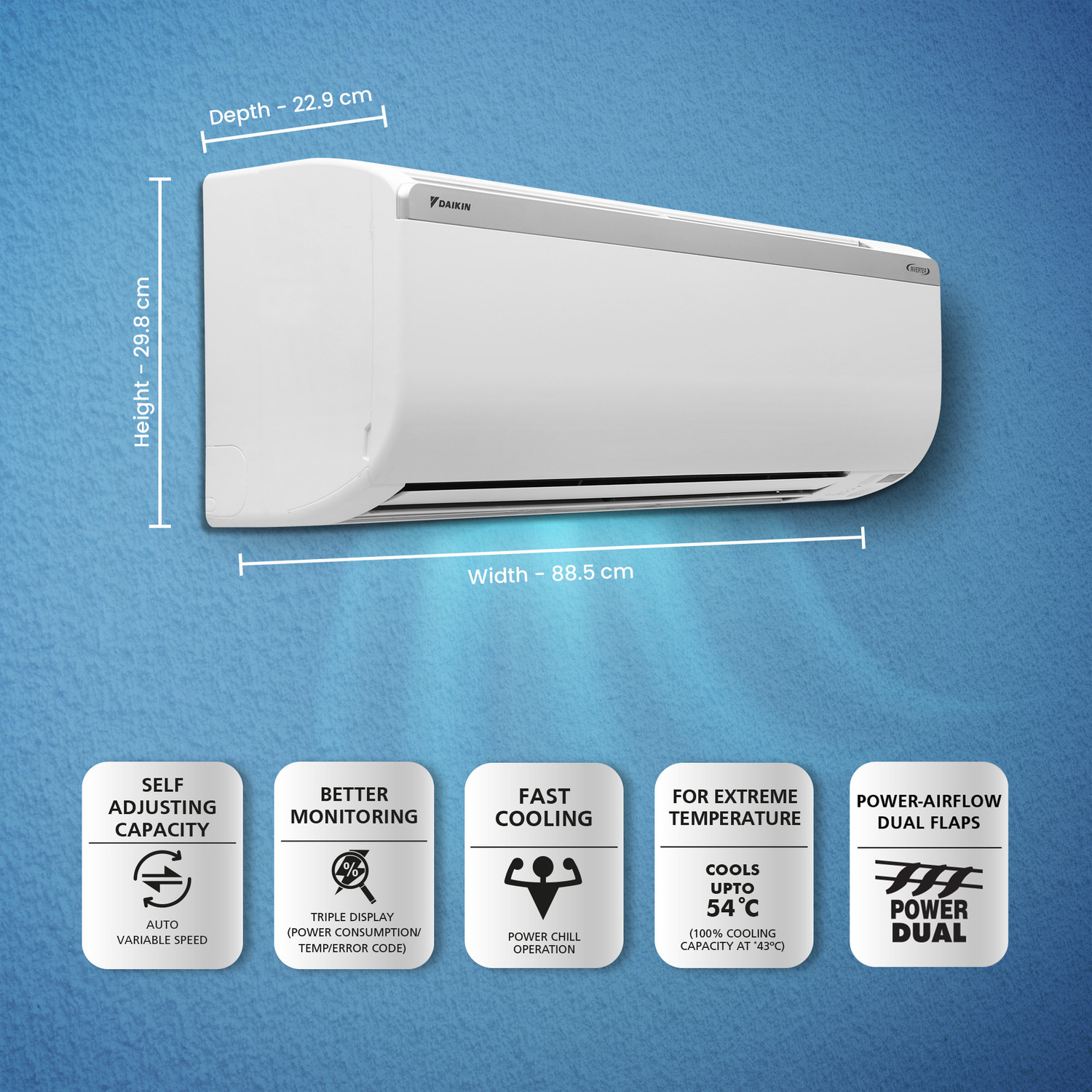 Image of Daikin 2024 Model 1.8 Ton 5 Star Split Inverter AC