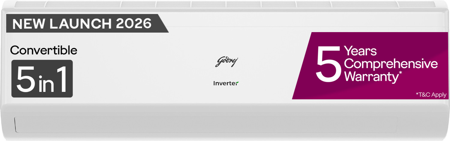 Image of Godrej 2018 Model 1.5 Ton 5 Star Window Fixed Speed AC (GWC 18DTC5-WSA, White)