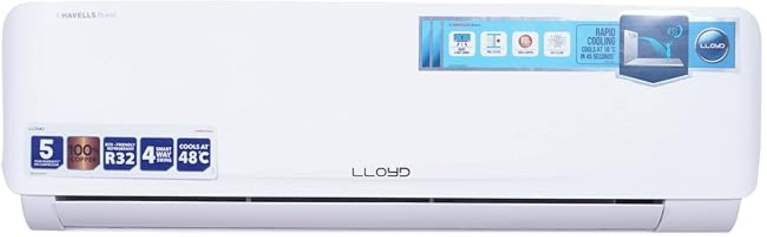 Image of Lloyd 2022 Model 1 Ton 3 Star Split Fixed Speed with Wi-fi AC (GLS12C3XWADS, White)