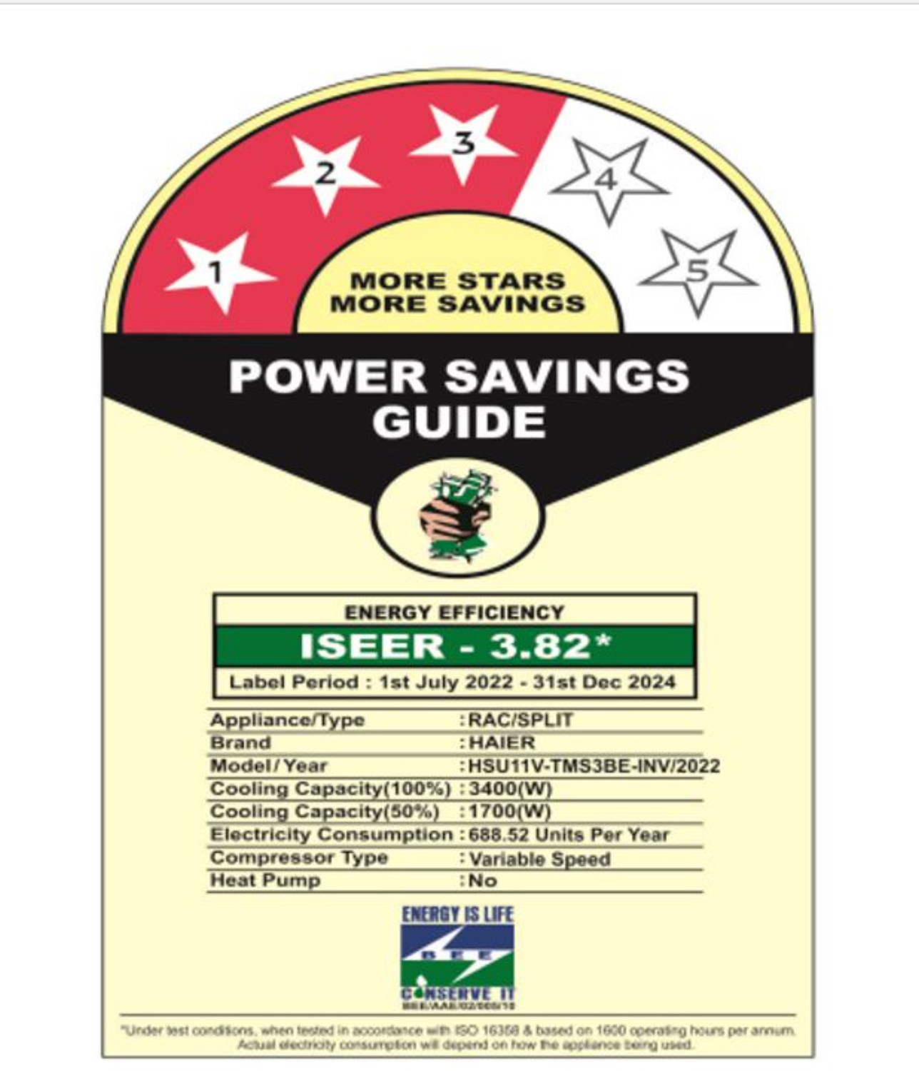 Image of Haier 2023 Model 1 Ton 3 Star Split Inverter Cooling at Extreme Temperature, Super Anti-corrosion AC