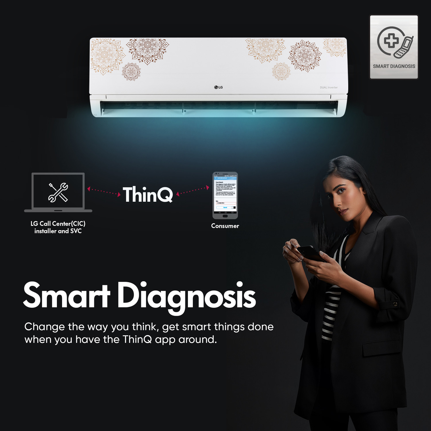 Image of LG 2023 Model 1.5 Ton 5 Star Split Inverter with Wi-fi 4 Way Swing, HD Filter with Anti-Virus Protection AC