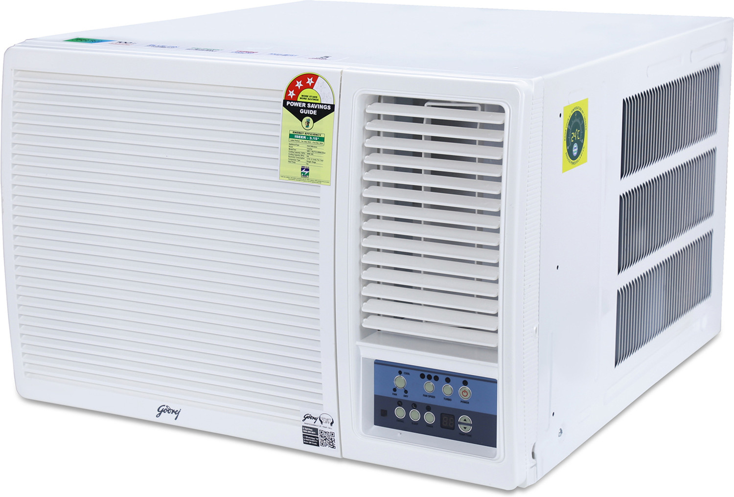 Godrej Turbo Mode 2023 Model 1.5 Ton 3 Star Window Inverter AntiDust Filter with AntiFreeze