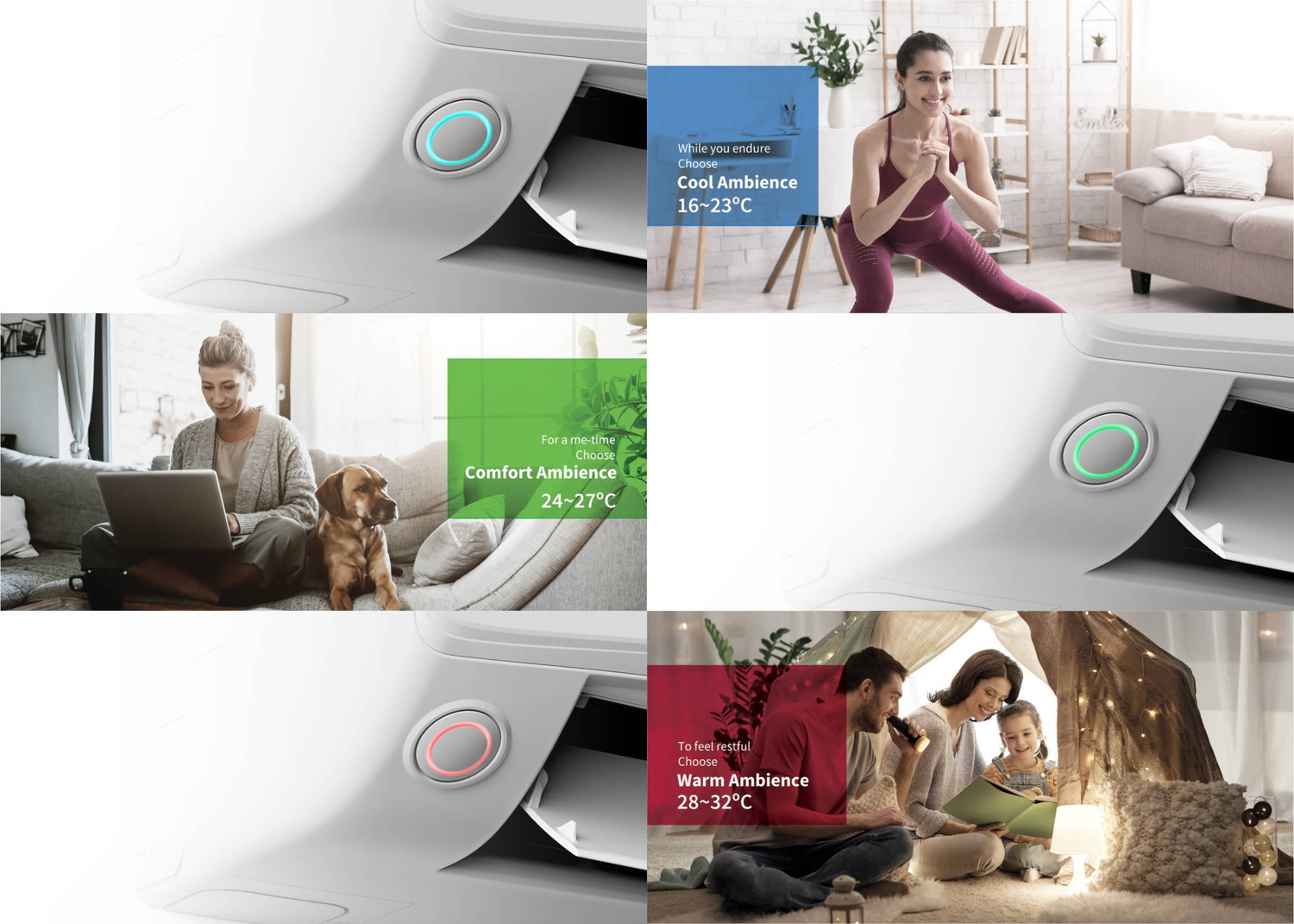 Image of Hitachi 2023 Model 1 Ton 3 Star Split Soft dry Silent Air Ambience Light R 32 AC