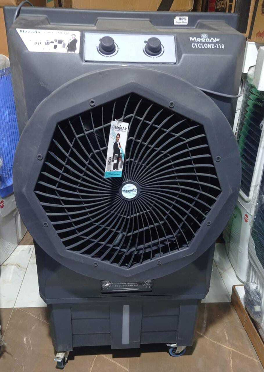 Image of MoonAir 110 L Room /Personal Air Cooler (Smoth Black, Cyclone 110)