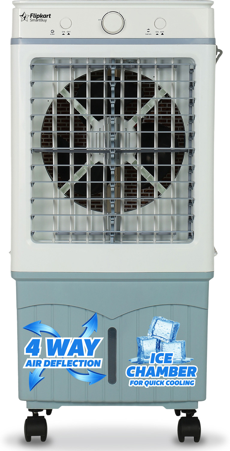 Image of DORQ 14 L Room /Personal Air Cooler (White, Double Ended Fan SPSP-56)