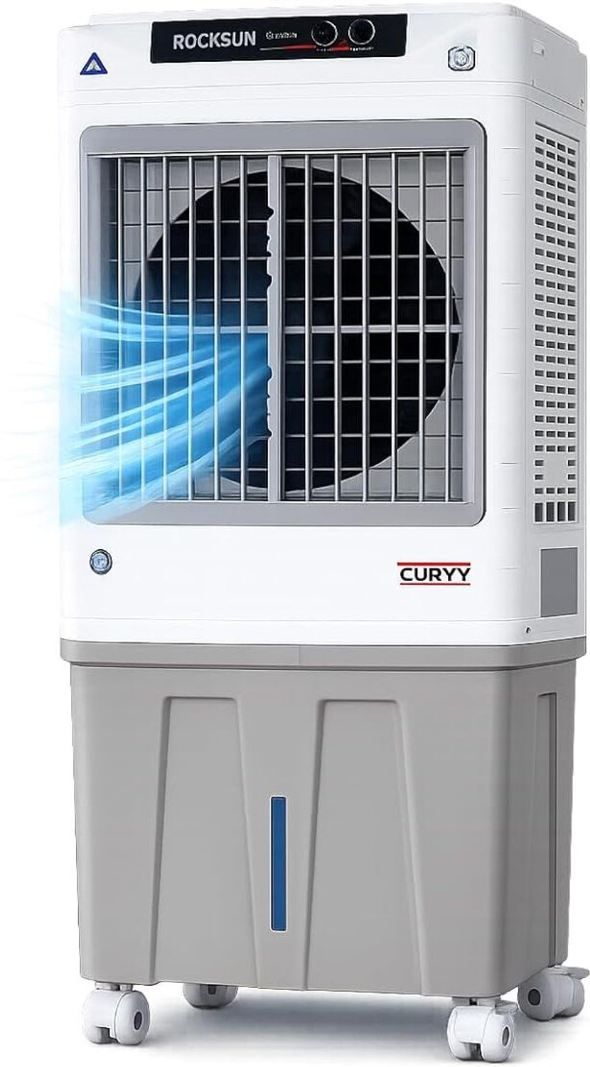 Image of Frostline 70 L Desert Air Cooler (White, Desert Air Cooler for Larger Room Big Ice Chamber High-Speed Cooling | AirC 25)