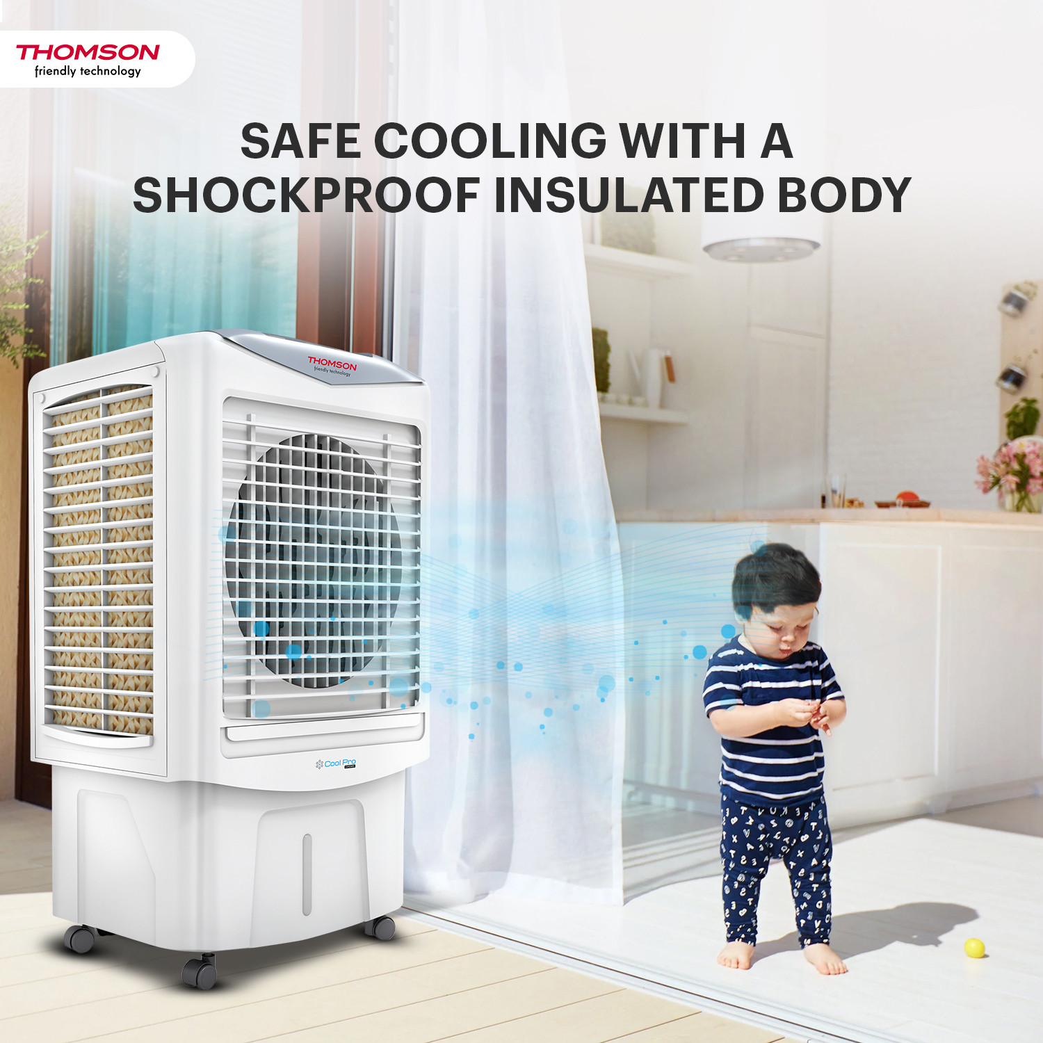 Image of Thomson 85 L Desert Air Cooler with Smart Cool Technology and Honeycomb Cooling Pads