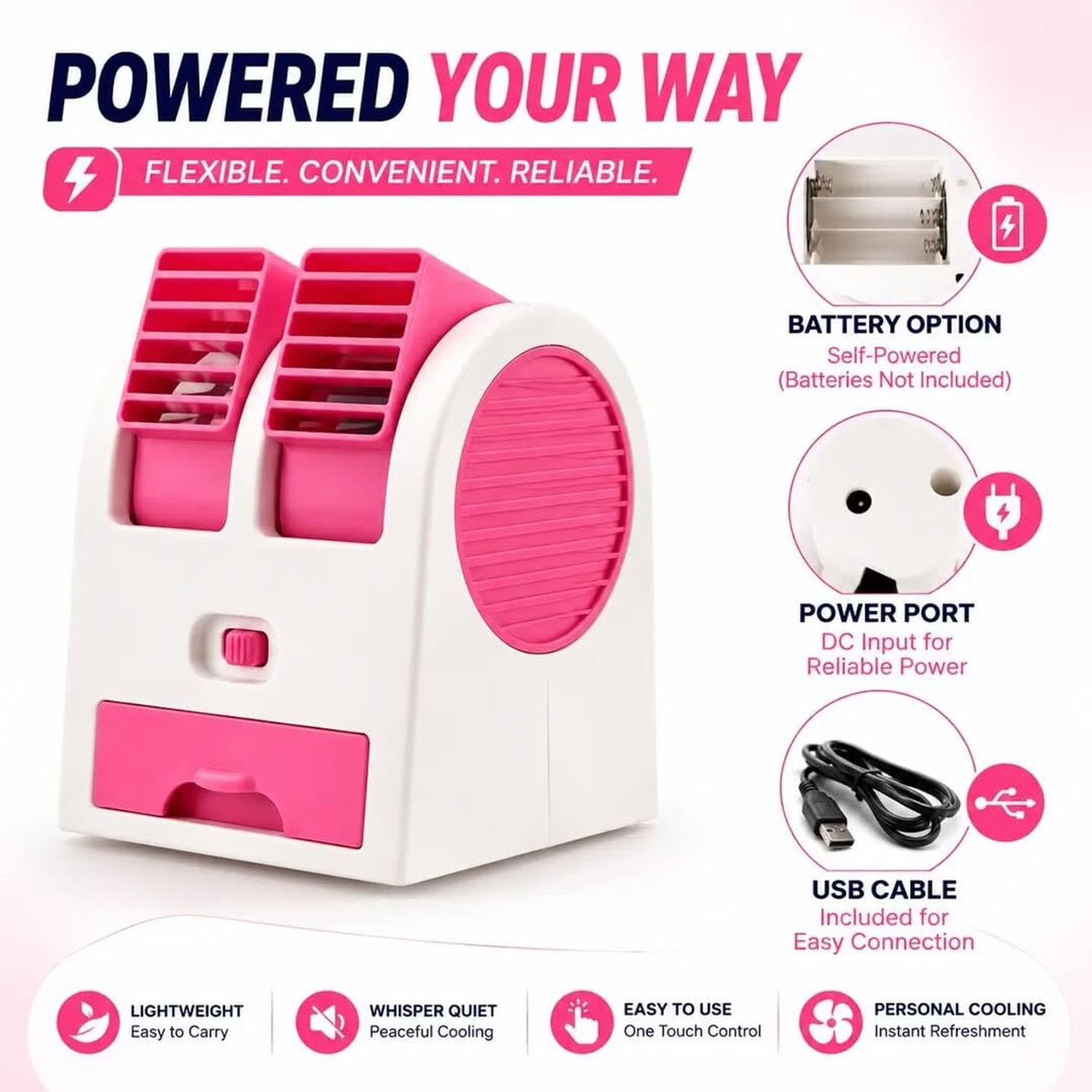 Image of ISC 4 L Room /Personal Air Cooler (White, mini cooler with remote)