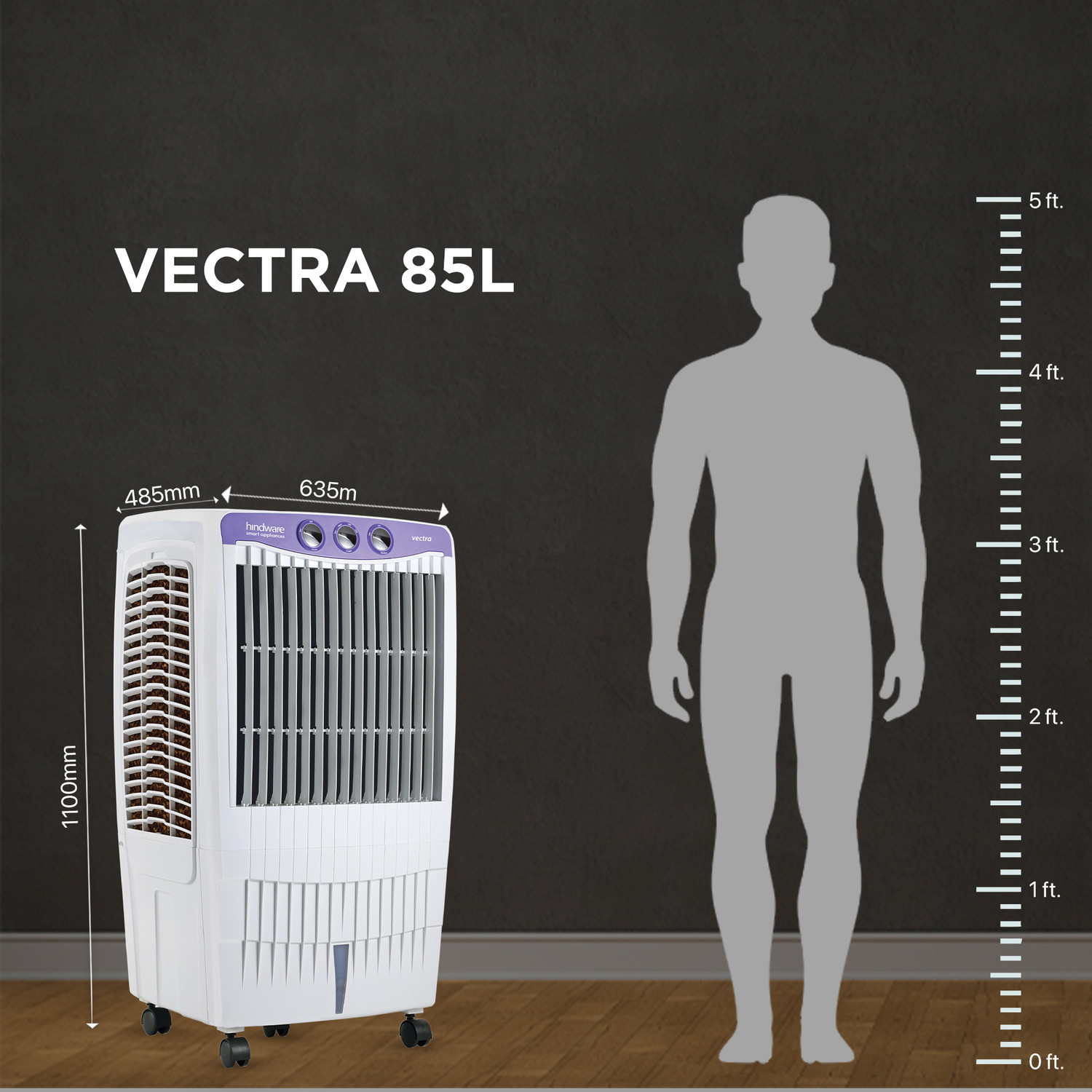 Hindware Smart Appliances 85 L Desert Air Cooler (Lavender and white