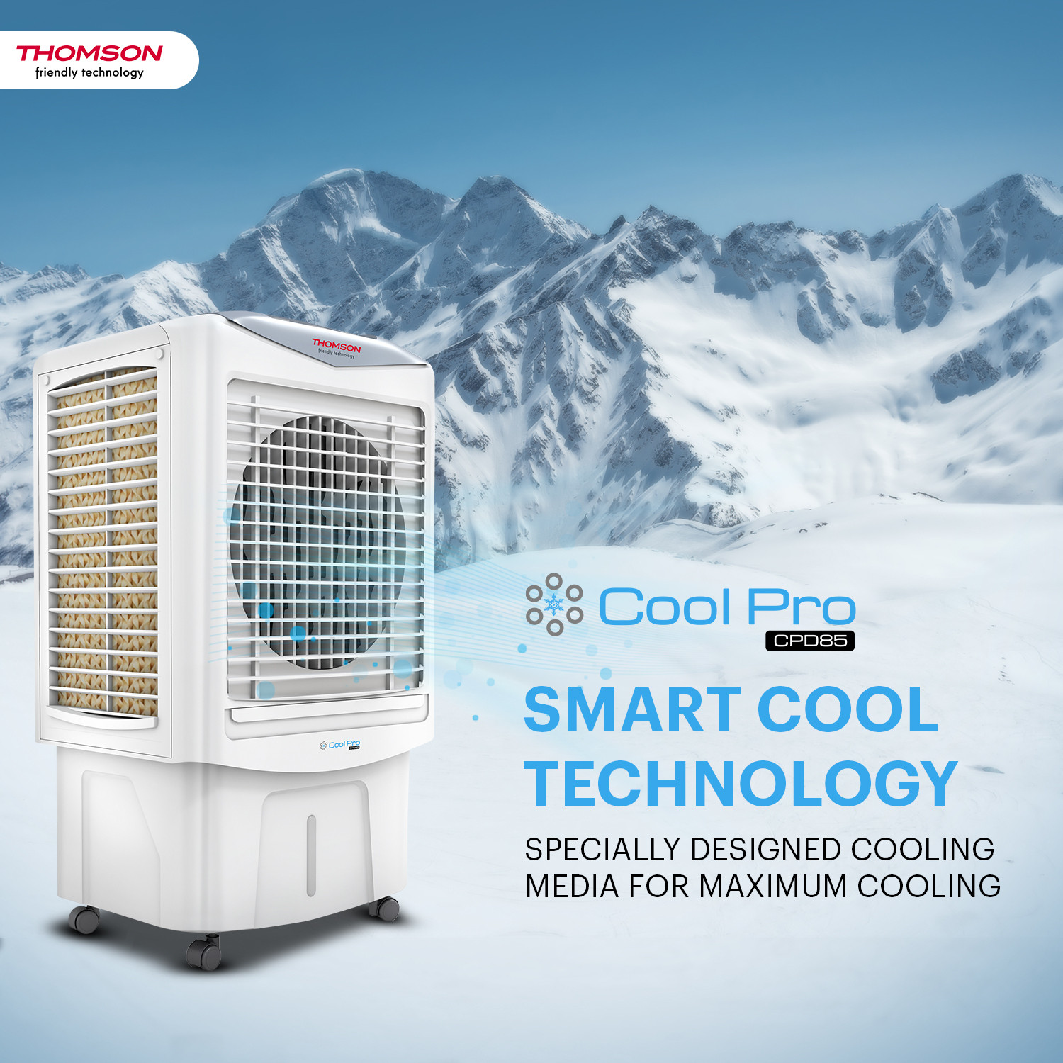 Image of Thomson 85 L Desert Air Cooler with Smart Cool Technology and Honeycomb Cooling Pads