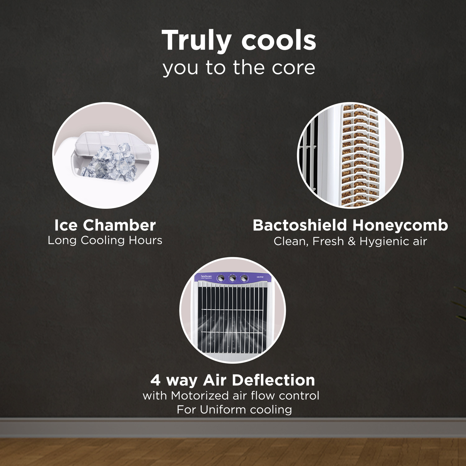 Hindware Smart Appliances 85 L Desert Air Cooler (Lavender and white