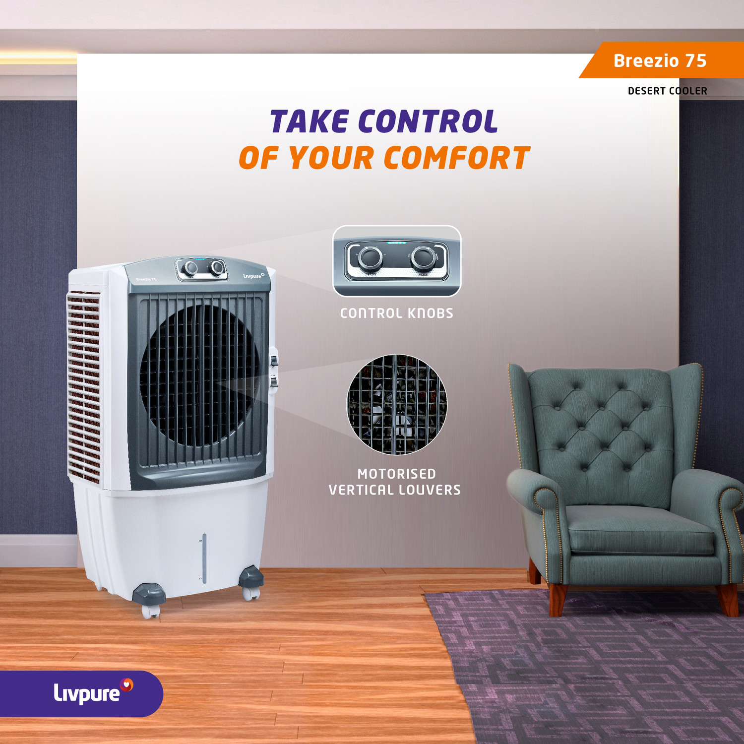 Image of LIVPURE 75 L Desert Air Cooler