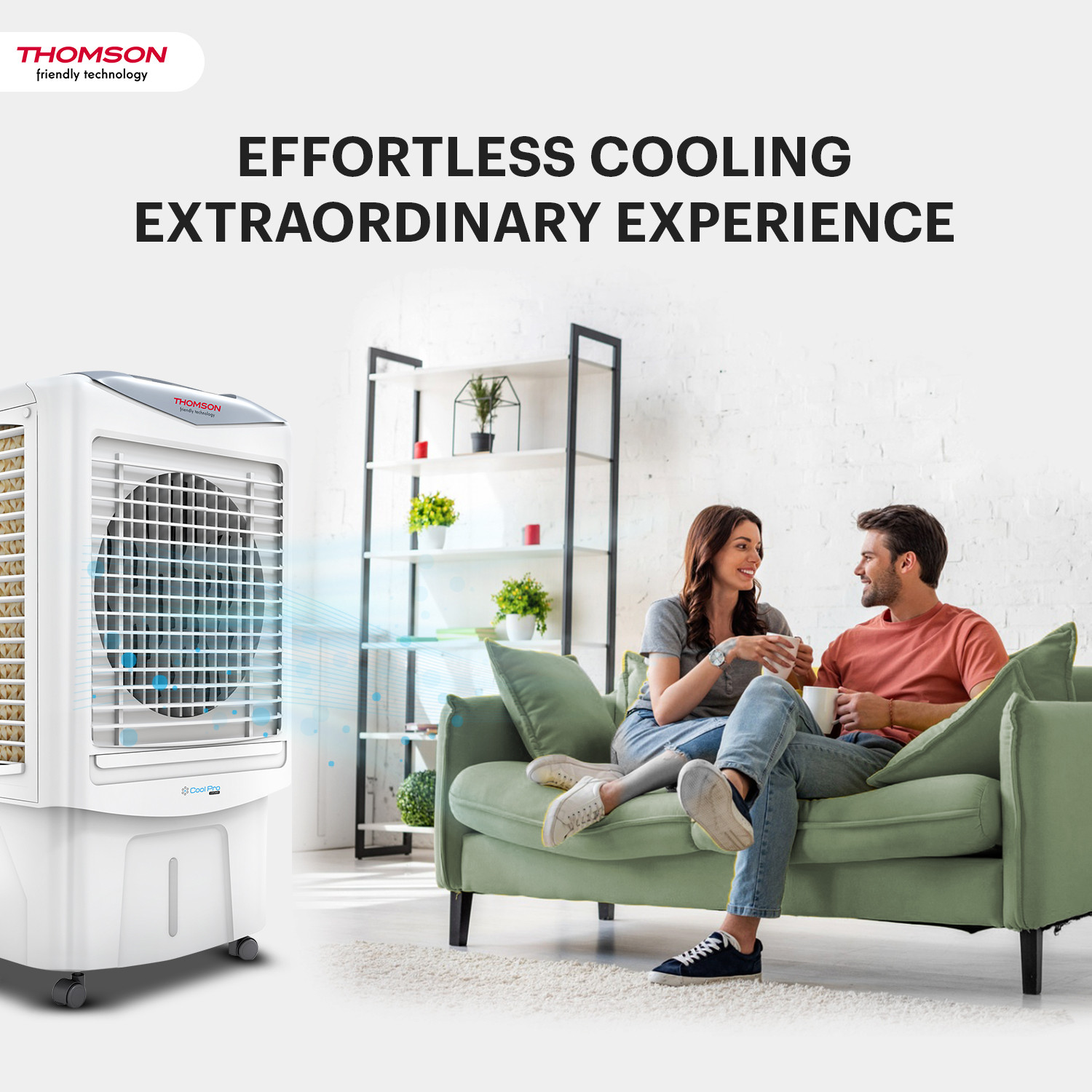 Image of Thomson 85 L Desert Air Cooler with Smart Cool Technology and Honeycomb Cooling Pads