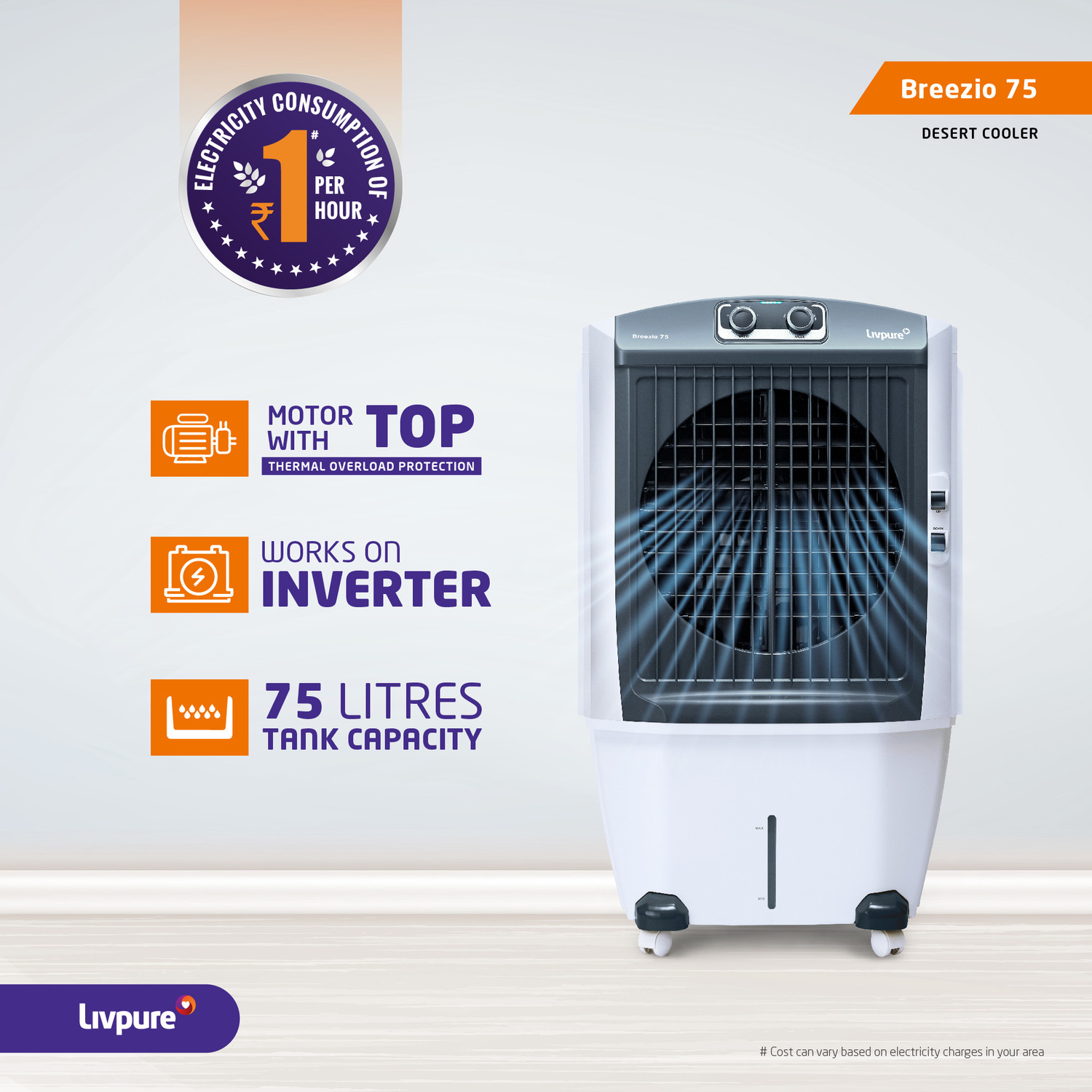 Image of LIVPURE 75 L Desert Air Cooler