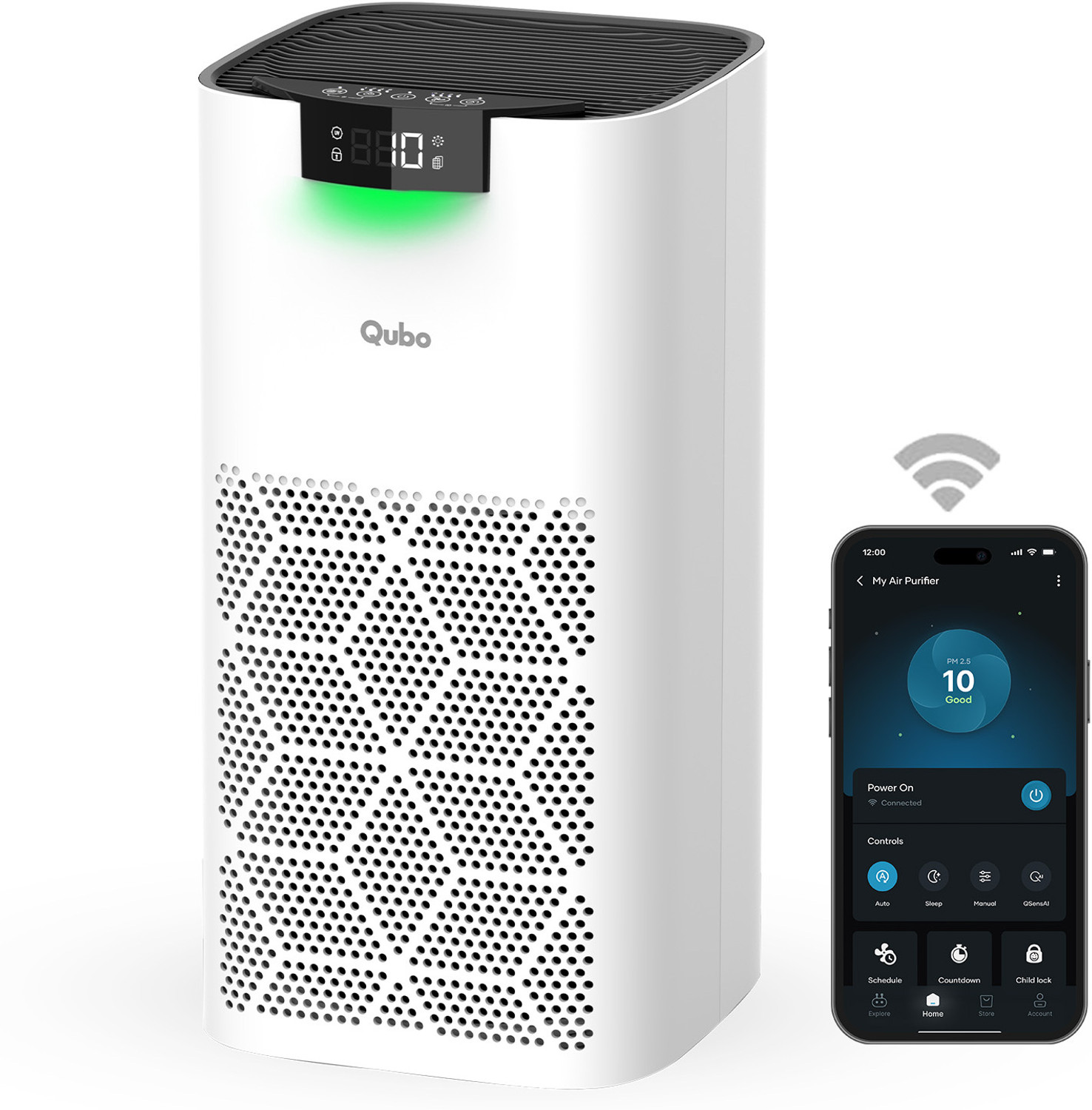 Qubo Q500 Smart Room Air Purifier – 3‑Stage Filtration, ₹10,900