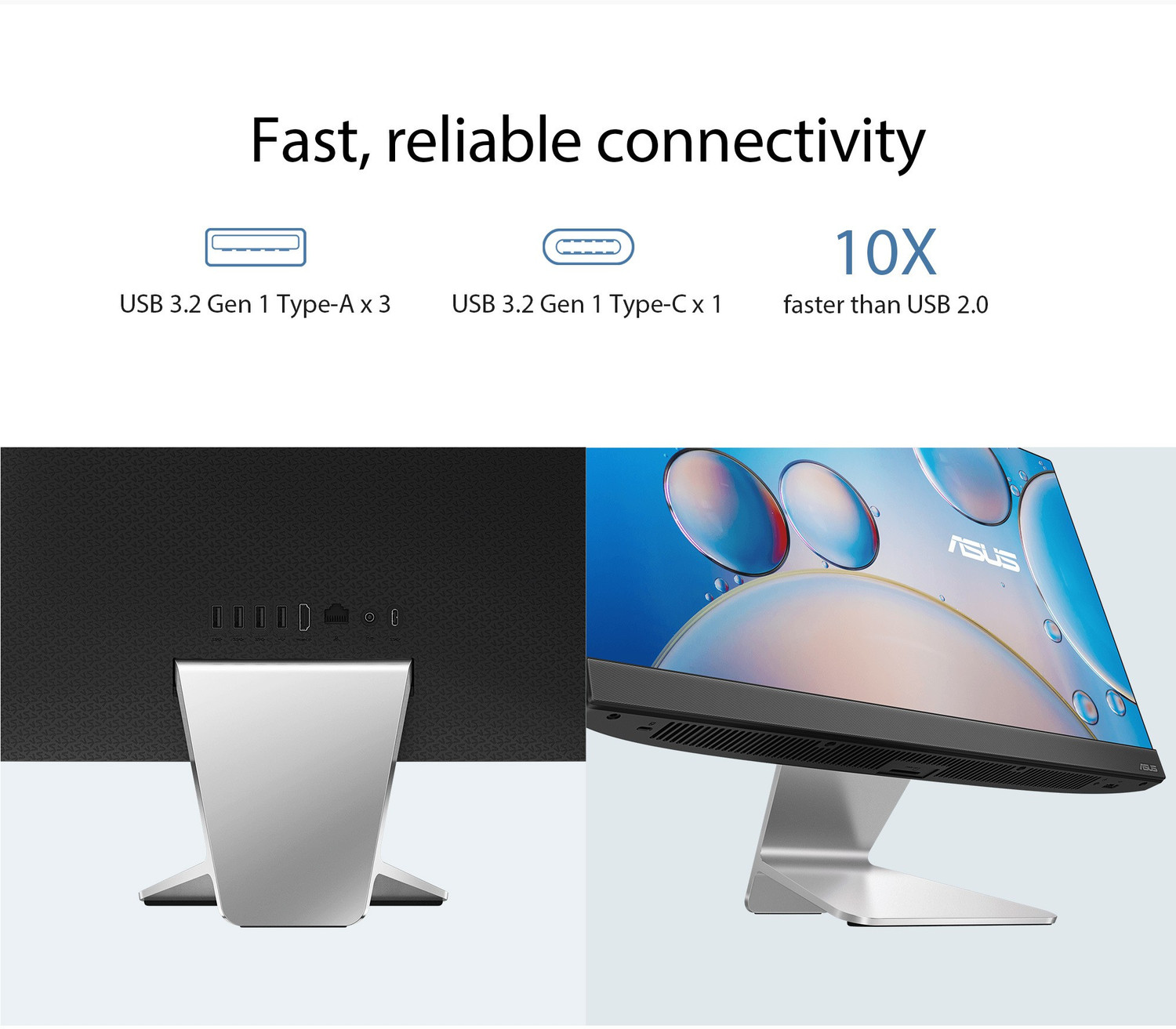 Image of ASUS AiO A3 Series All in One Desktop, Intel 12th Gen Core i3 (8 GB DDR4 /512 GB SSD /Windows 11 Home /21.45 Inch Screen /A3202WBAK-BA023WS|A3202WBAK-BA004WS) with MS Office