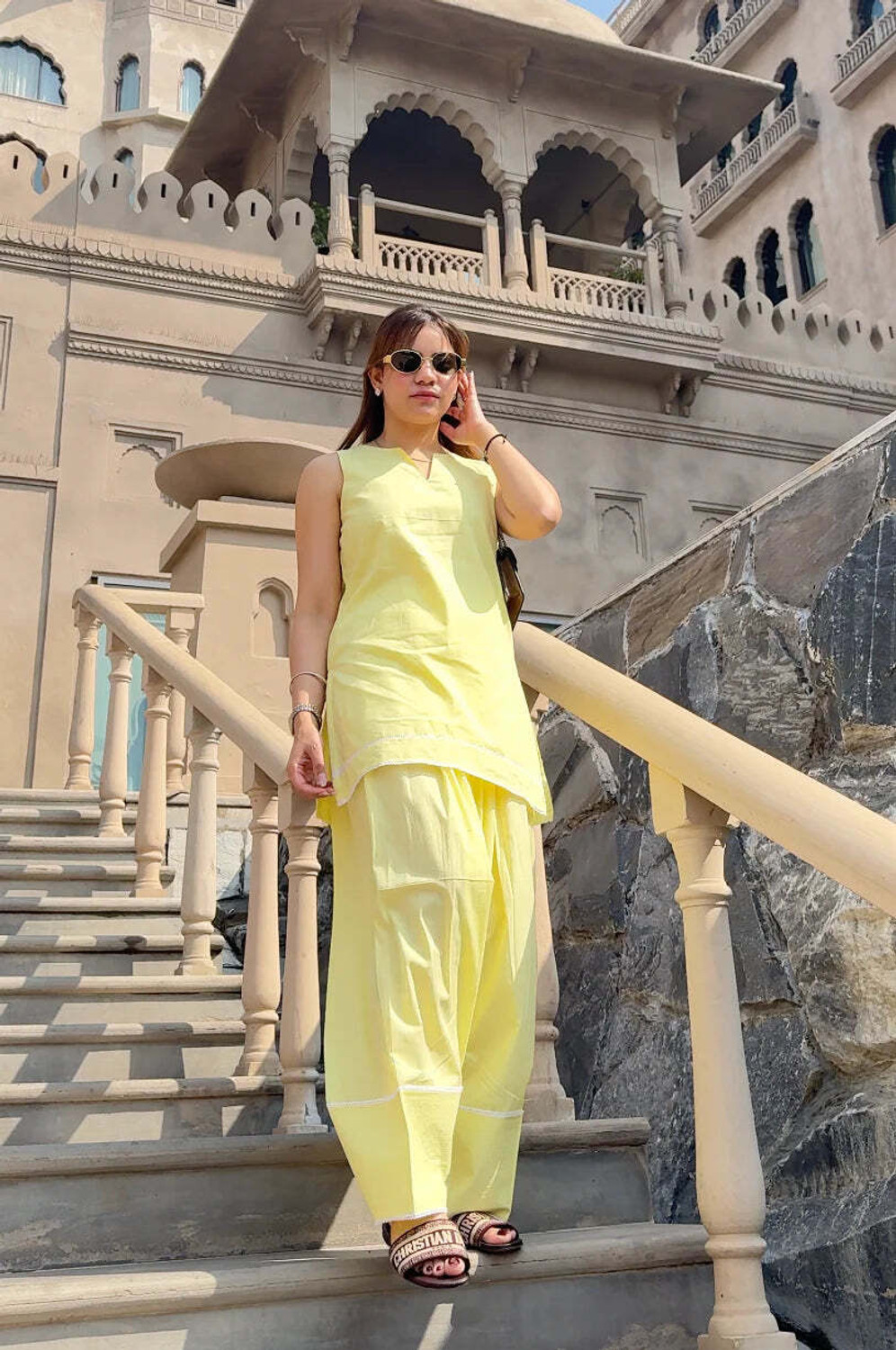 Behlim Top Palazzos Co-ords Set