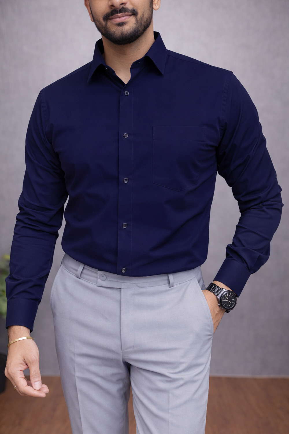 Image of VUONFAB Men Cotton Blend Shirt Pant Set