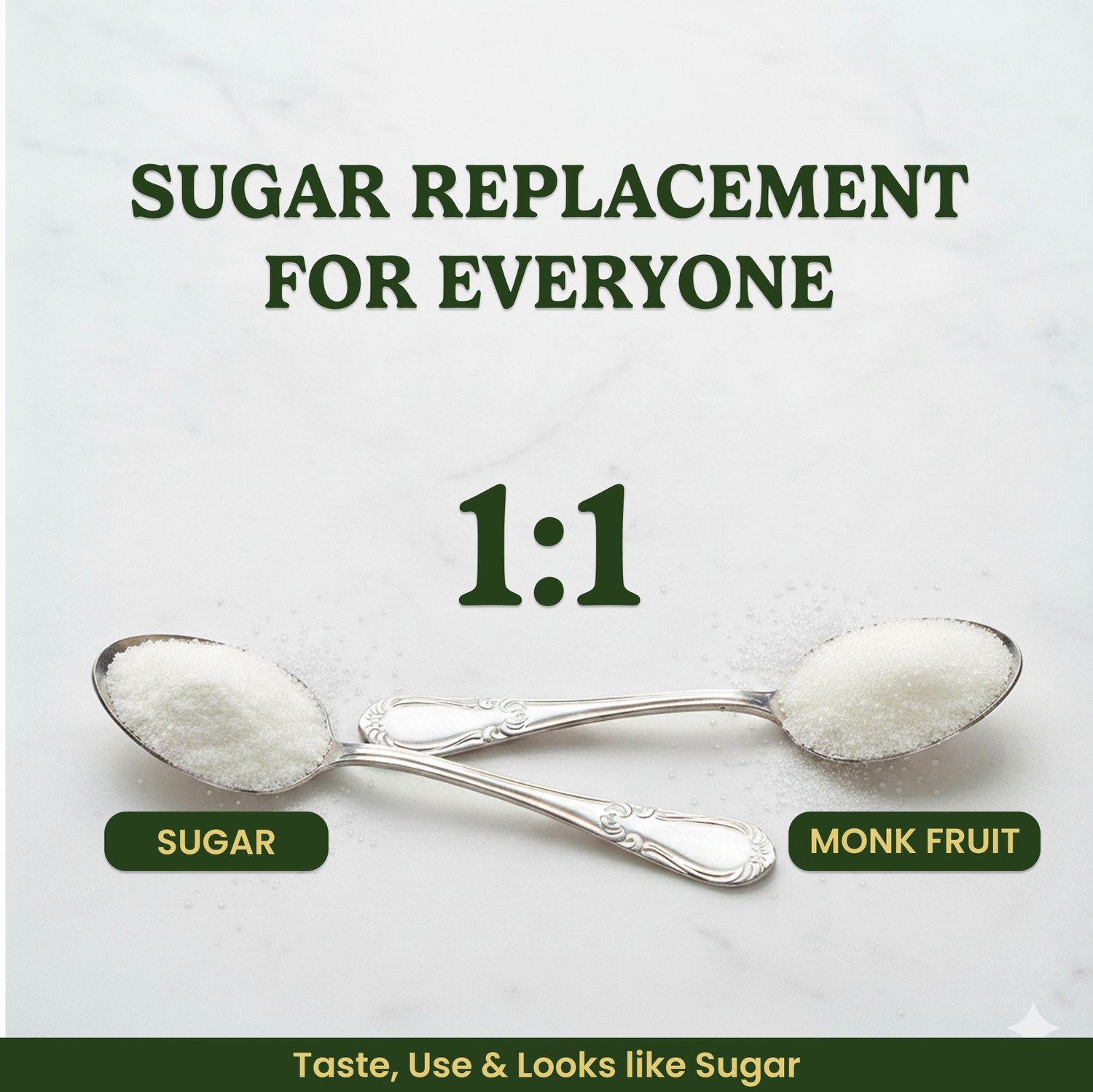 Image of Homeda Monk Fruit Sweetener Organic with Erythritol Powder 1:1 Sugar Sweetner Diabetes Sweetener (360 g)