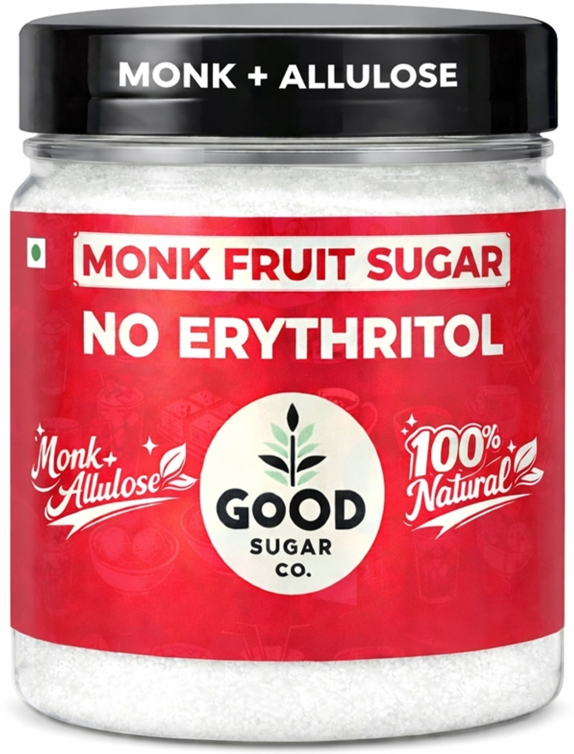 Image of Homeda Monk Fruit Sweetener Organic with Erythritol Powder 1:1 Sugar Sweetner Diabetes Sweetener (360 g)
