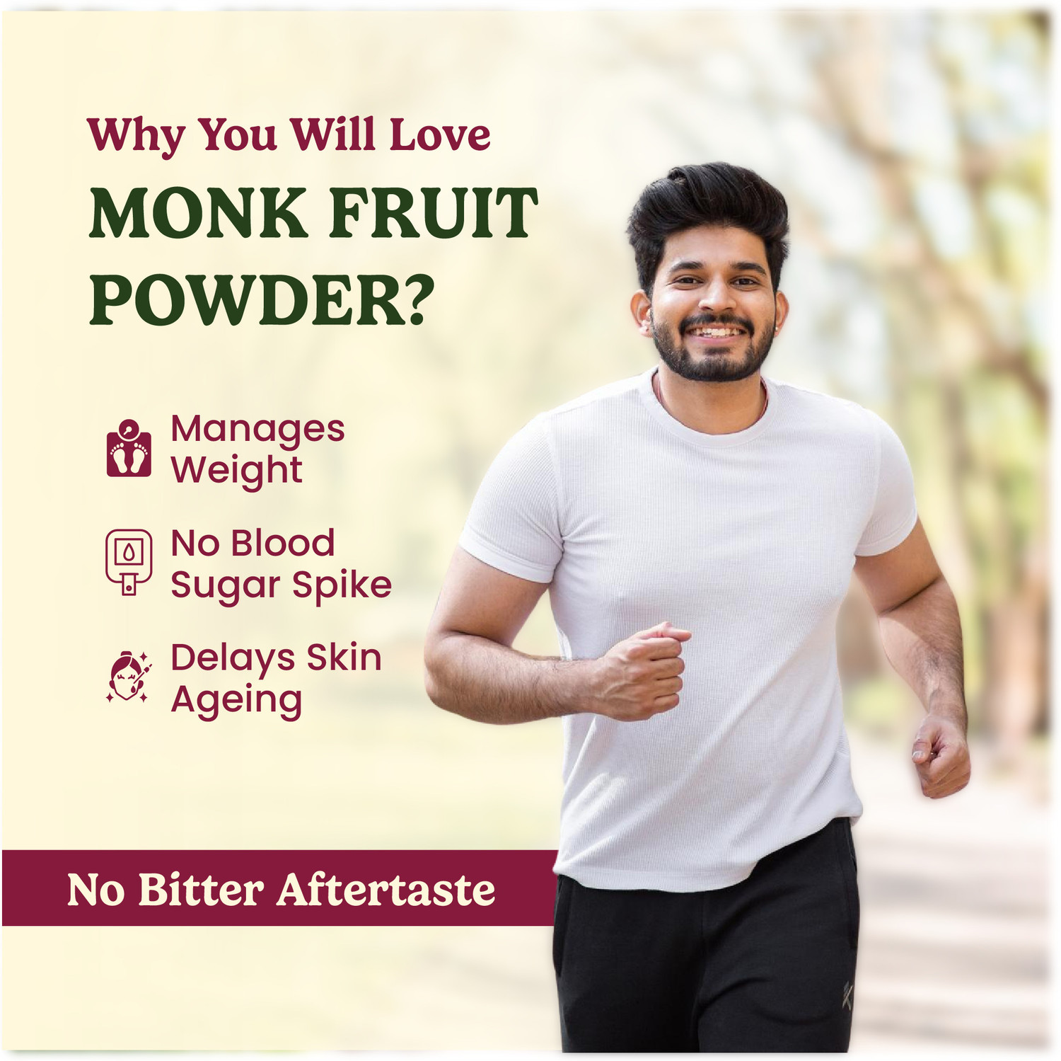 Image of Homeda Monk Fruit Sweetener Organic with Erythritol Powder 1:1 Sugar Sweetner Diabetes Sweetener (360 g)