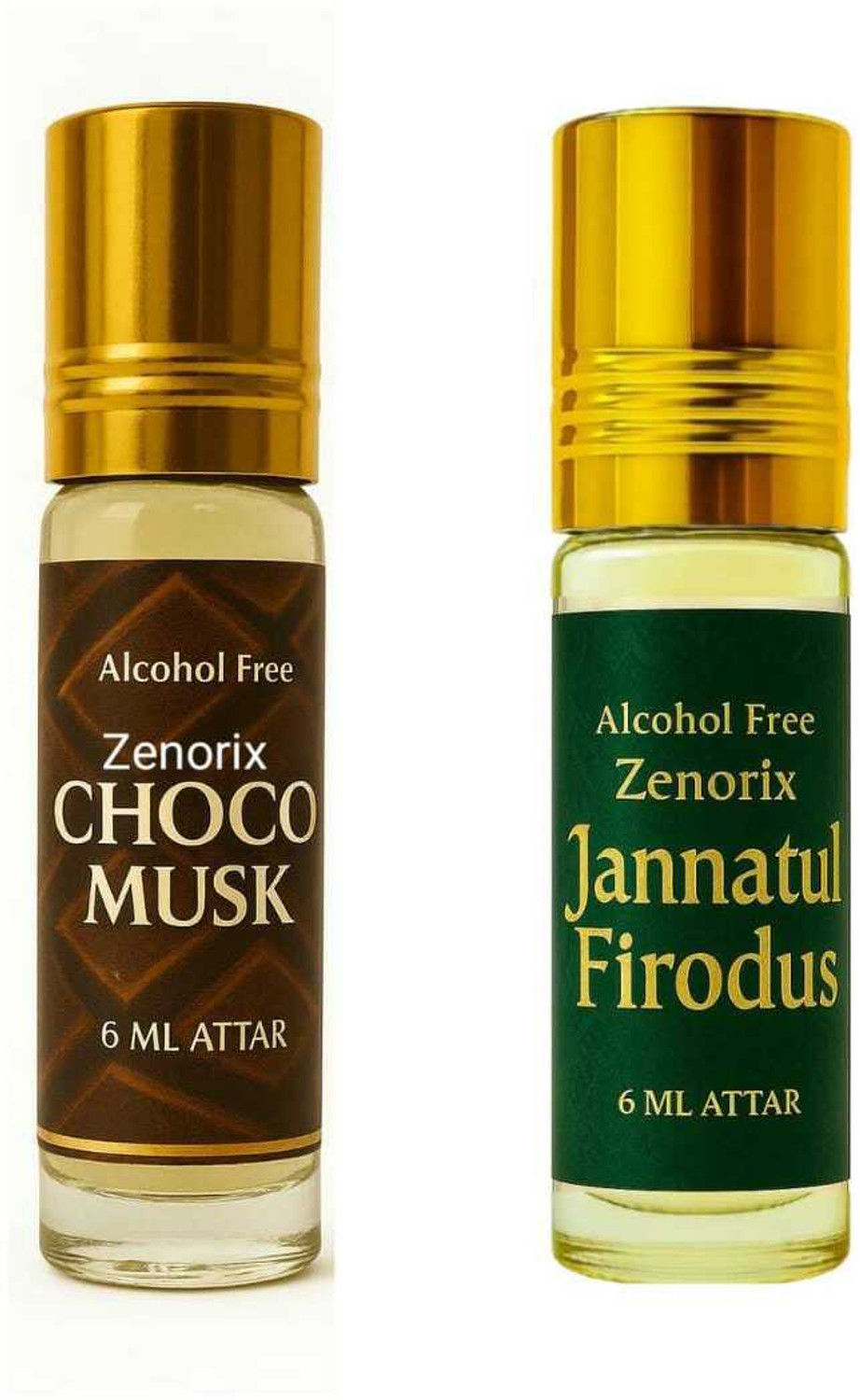Image of Zenorix Jannatul Firdaus And Kasturi Long Lasting Attar Perfume Combo Floral Attar (Kasturi, Jannat ul Firdaus)