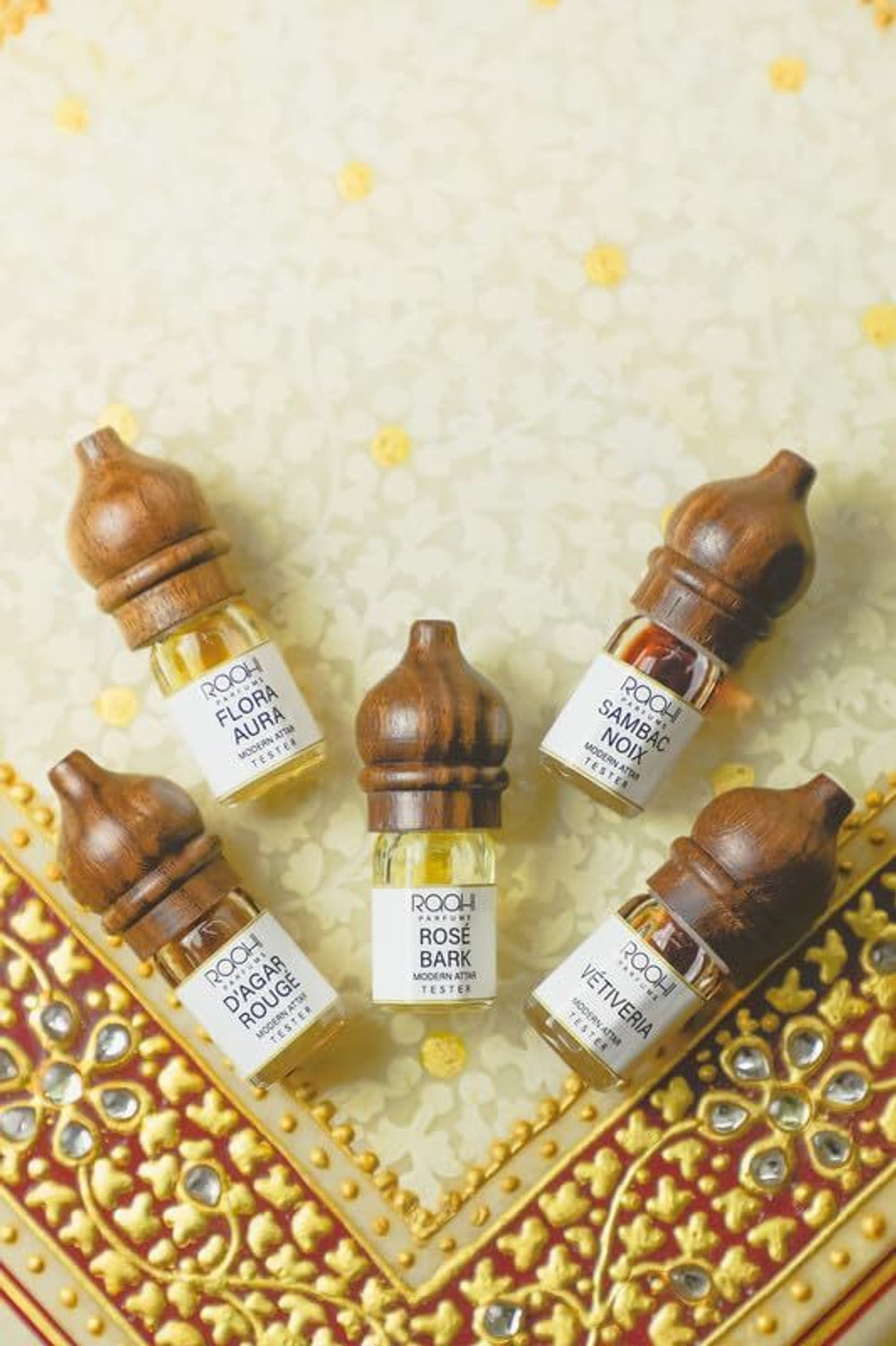 Image of Raahi Parfums Beautiful Handcrafted Attars from Kannauj (Pack Of 5, 10ML) Floral Attar (Natural)
