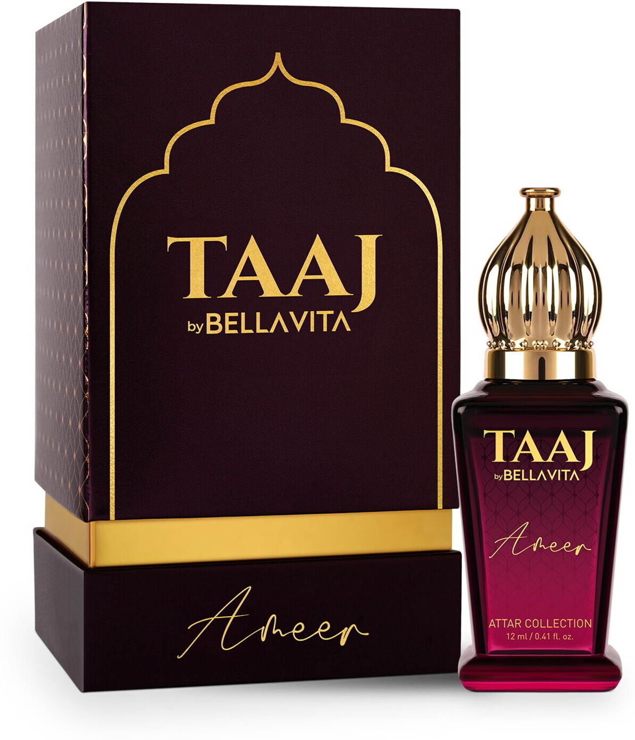 Bella vita organic TAAJ Ameer Attar|Unisex Non-Alcoholic Roll-On Attar