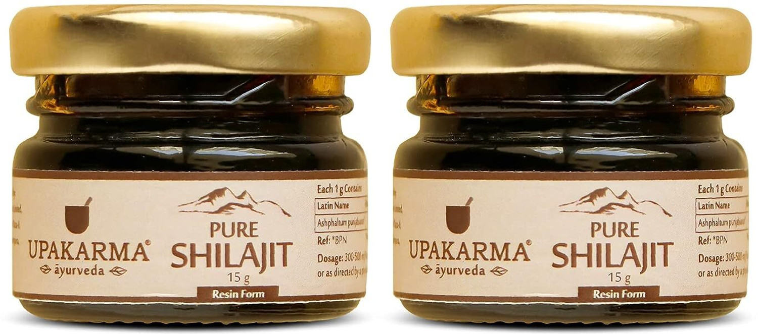 UPAKARMA Natural &amp; Pure Ayurvedic Raw Shilajit Resin 15 Grams Pack