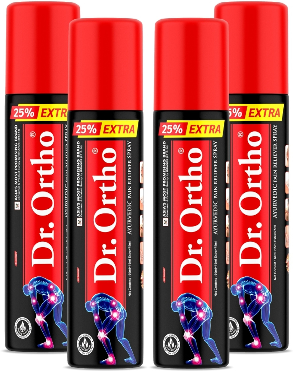 Dr Ortho Ayurvedic Pain Reliever Spray (Pack of 4) – ₹382