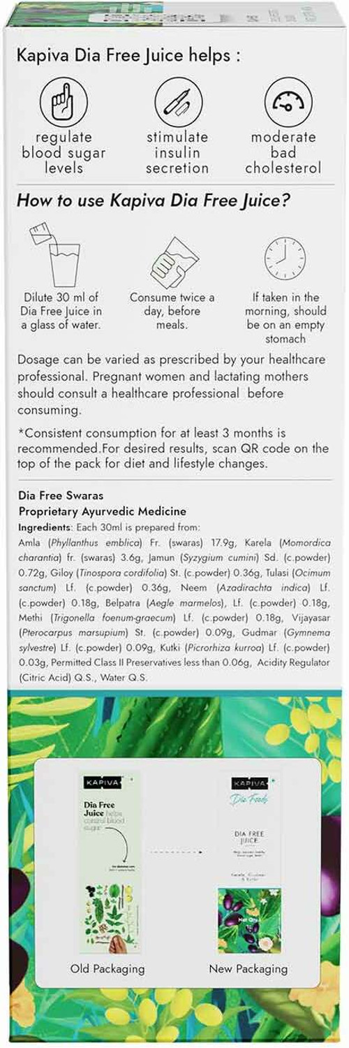Image of Kapiva Dia Free Juice - helps maintain /suppots heathy sugar levels