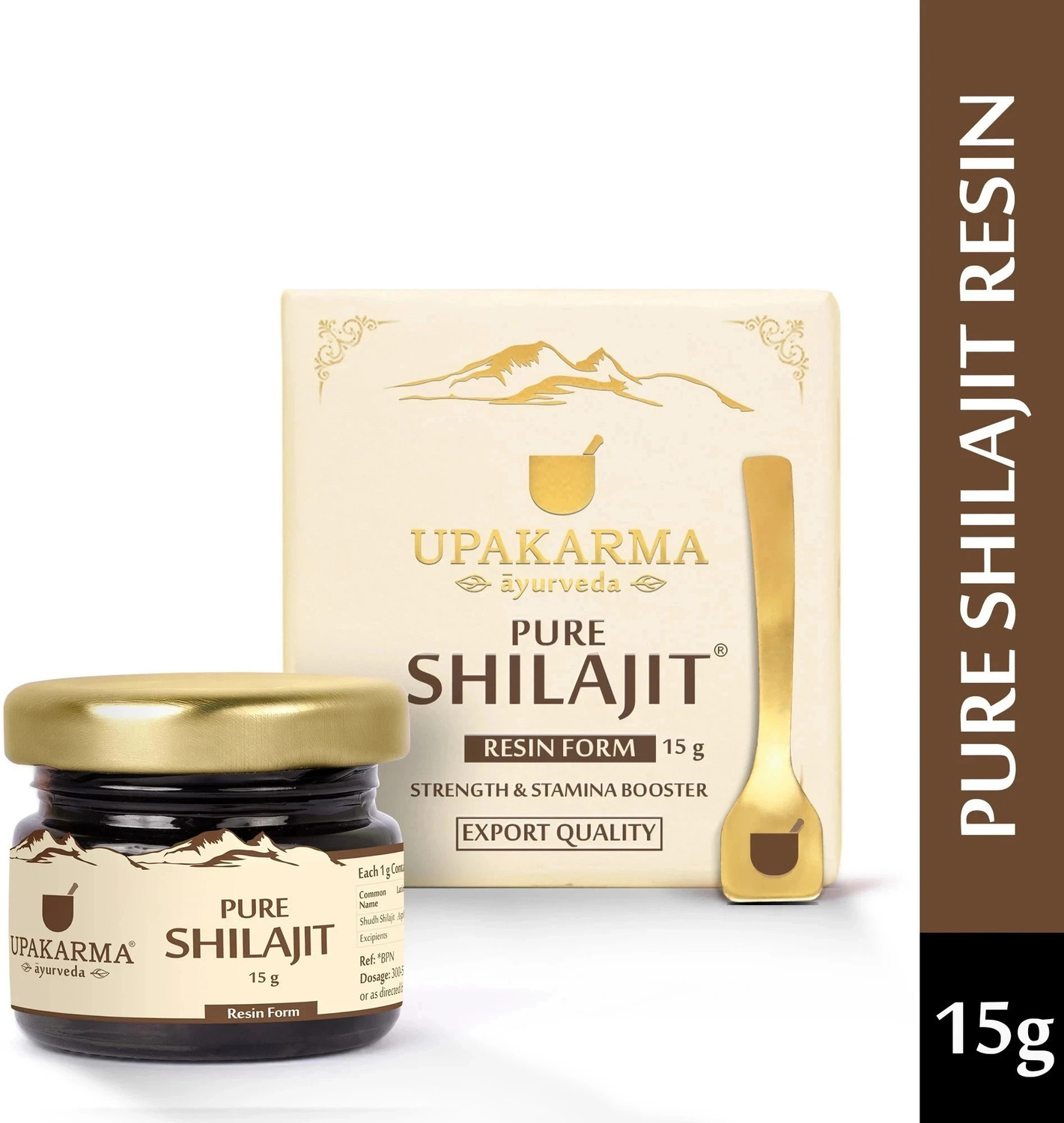 UPAKARMA Natural & Pure Ayurvedic Raw Shilajit Resin 15 Grams Pack of 1