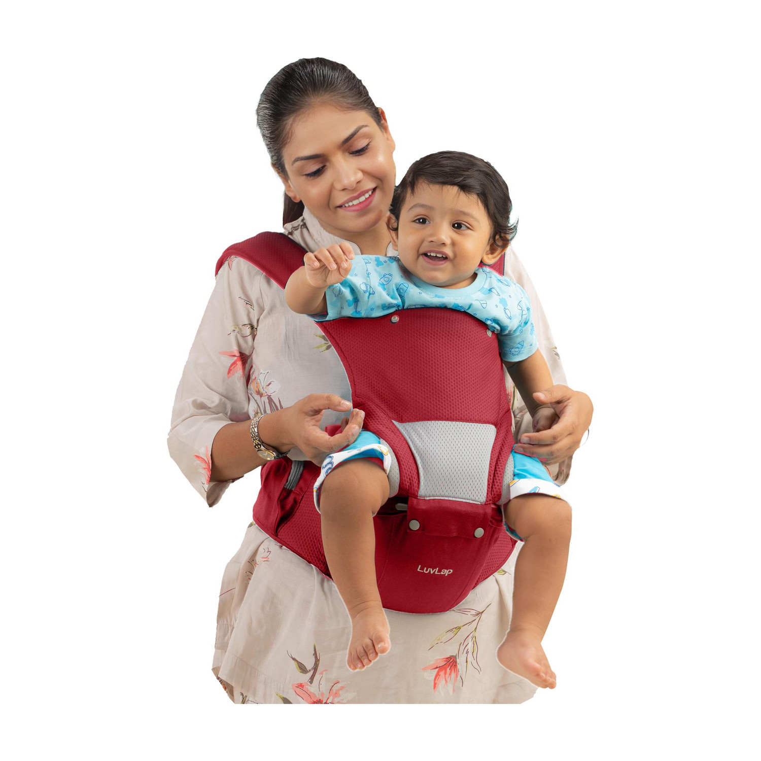 LuvLap Comfy Baby Carrier with Detachable Hip Seat (3 in 1) Baby Carri