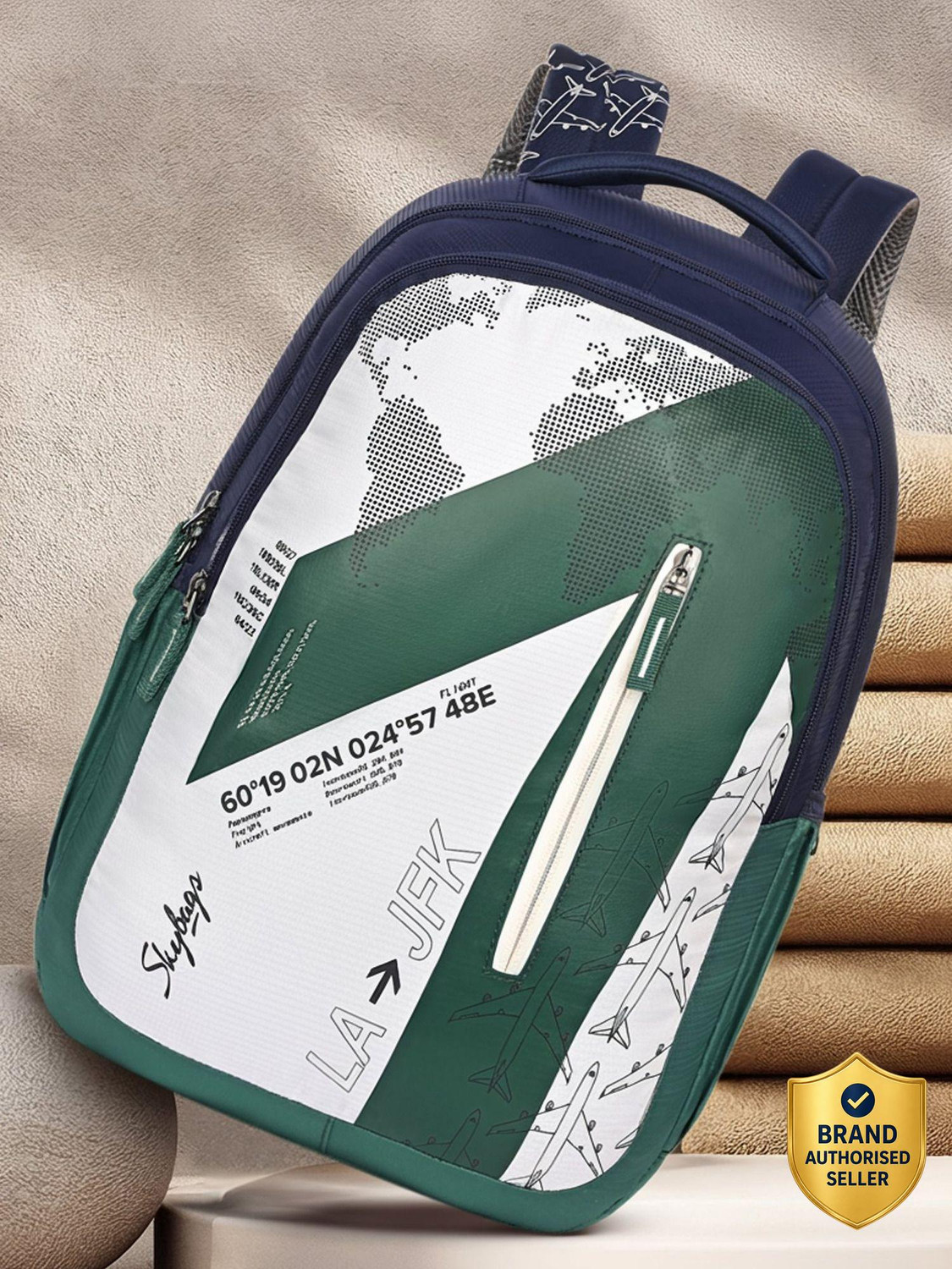 SKYBAGS Atlas-E Casual Printed School Bag For Girls And Boys 23 L Back