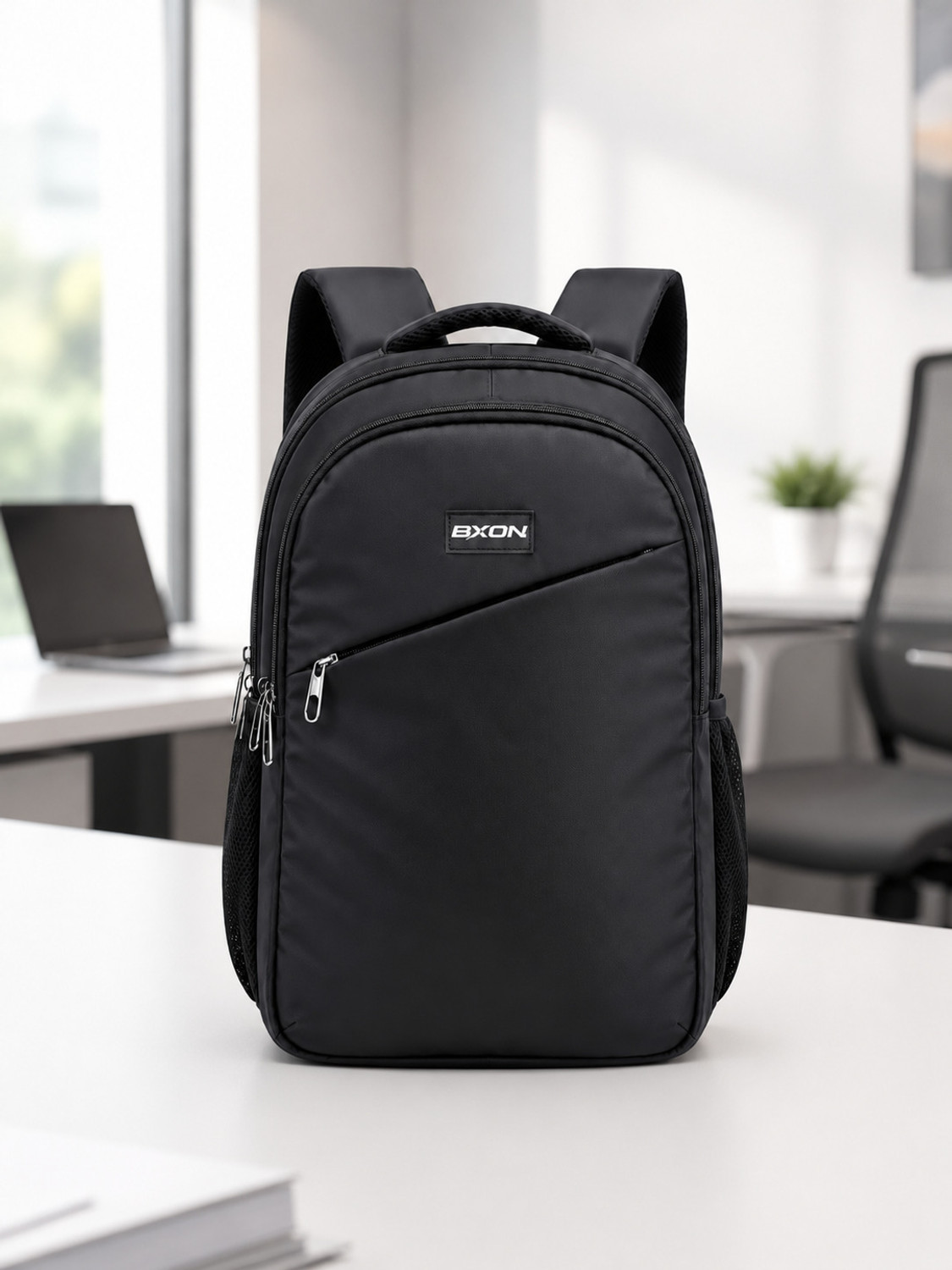 Image of bxon Medium 30 L Laptop Backpack 4 Compartments Laptop Backpack for Men & Women | Durable Daily Use Bag (Black)