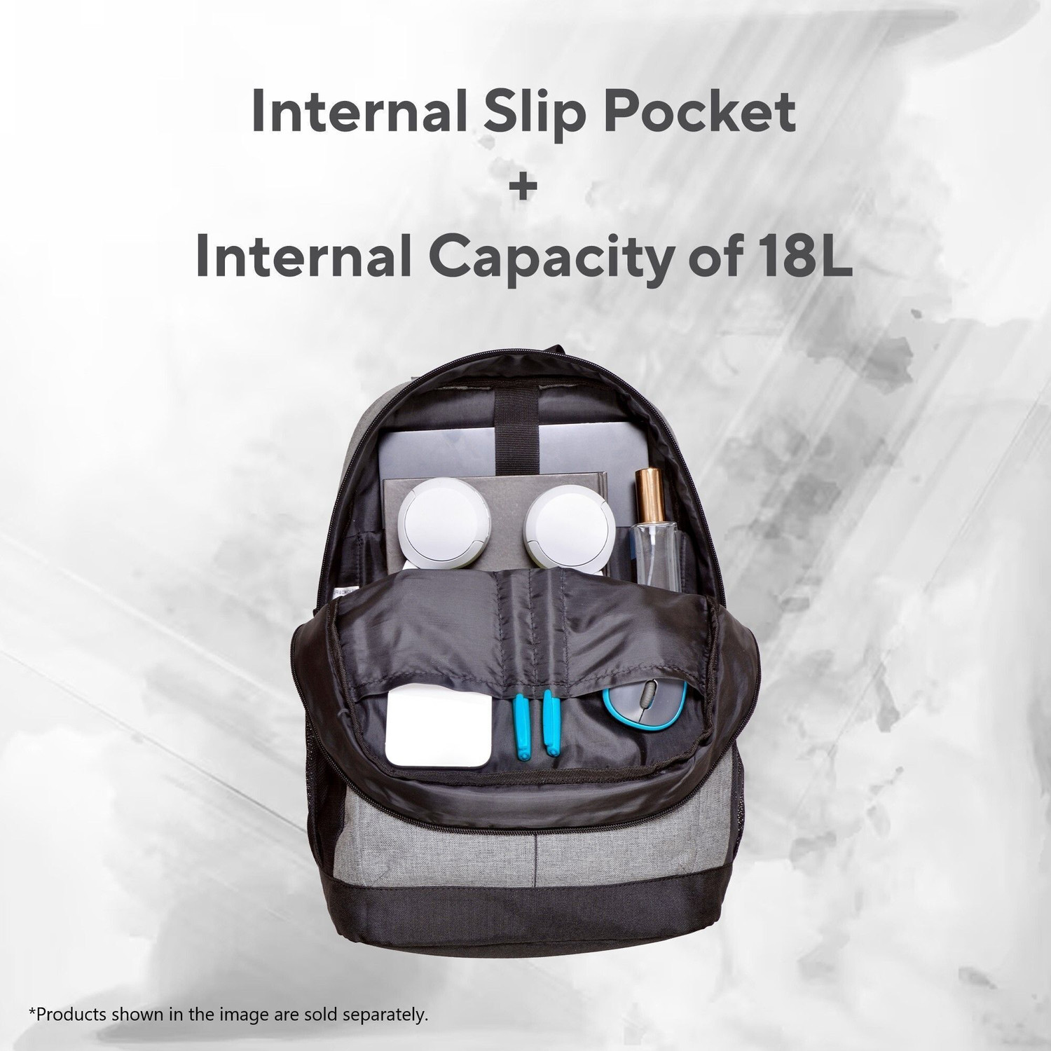 Image of ASUS Small 19 L Laptop Backpack AP1601,Stylish Unisex Backpack Casual Laptop Bag-Office Bag-School Bag (Grey)