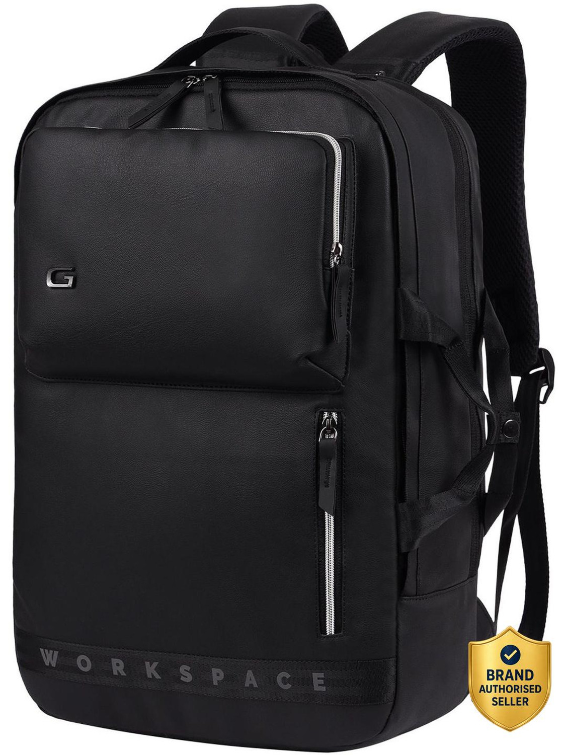 Gear WORKSPACE HYBRID LEATHER BRIEFCASE LAPTOP BACKPACK 21 L Laptop Ba