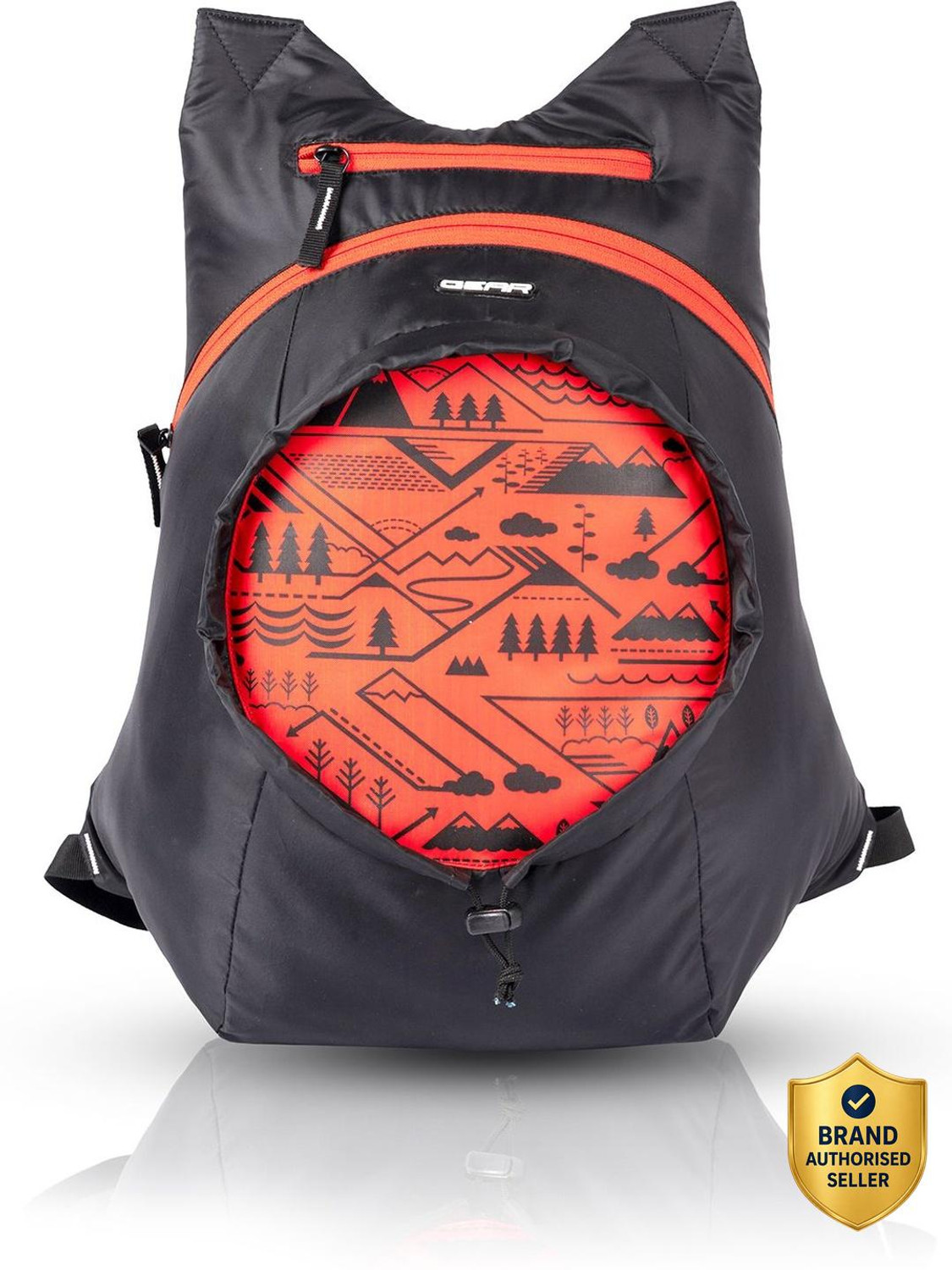 Small 16 L Backpack Carry On  (Black, Orange)